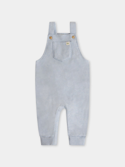 Salopette celeste per neonato con logo,Levi's Kids,6EK370 BJO