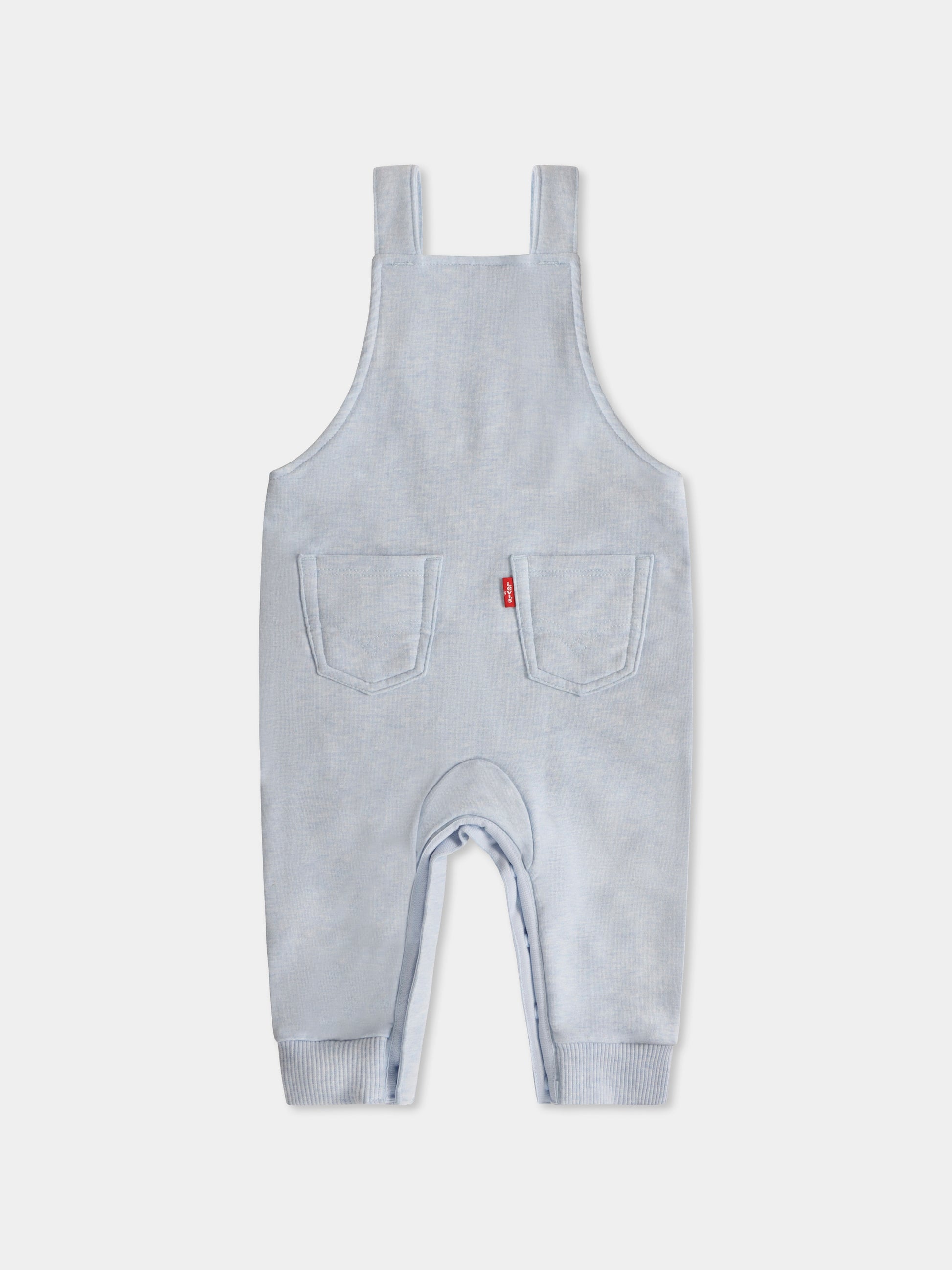 Salopette celeste per neonato con logo,Levi's Kids,6EK370 BJO
