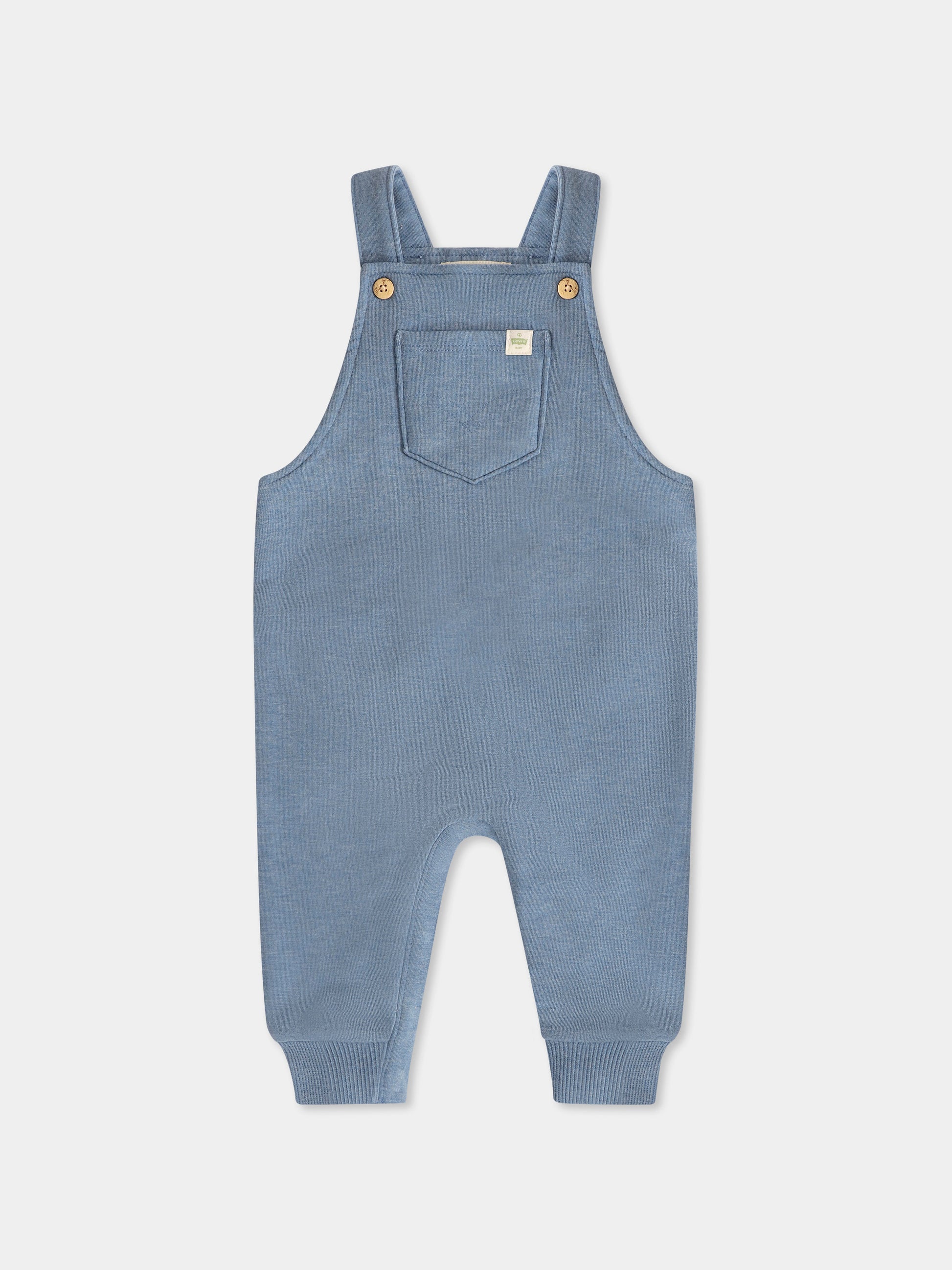 Salopette azzurra per neonato con logo,Levi's Kids,6EK370 BJP