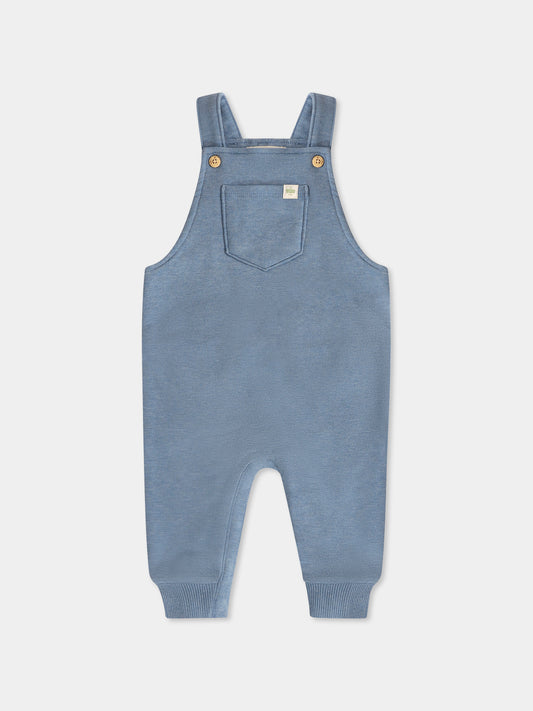 Salopette azzurra per neonato con logo,Levi's Kids,6EK370 BJP