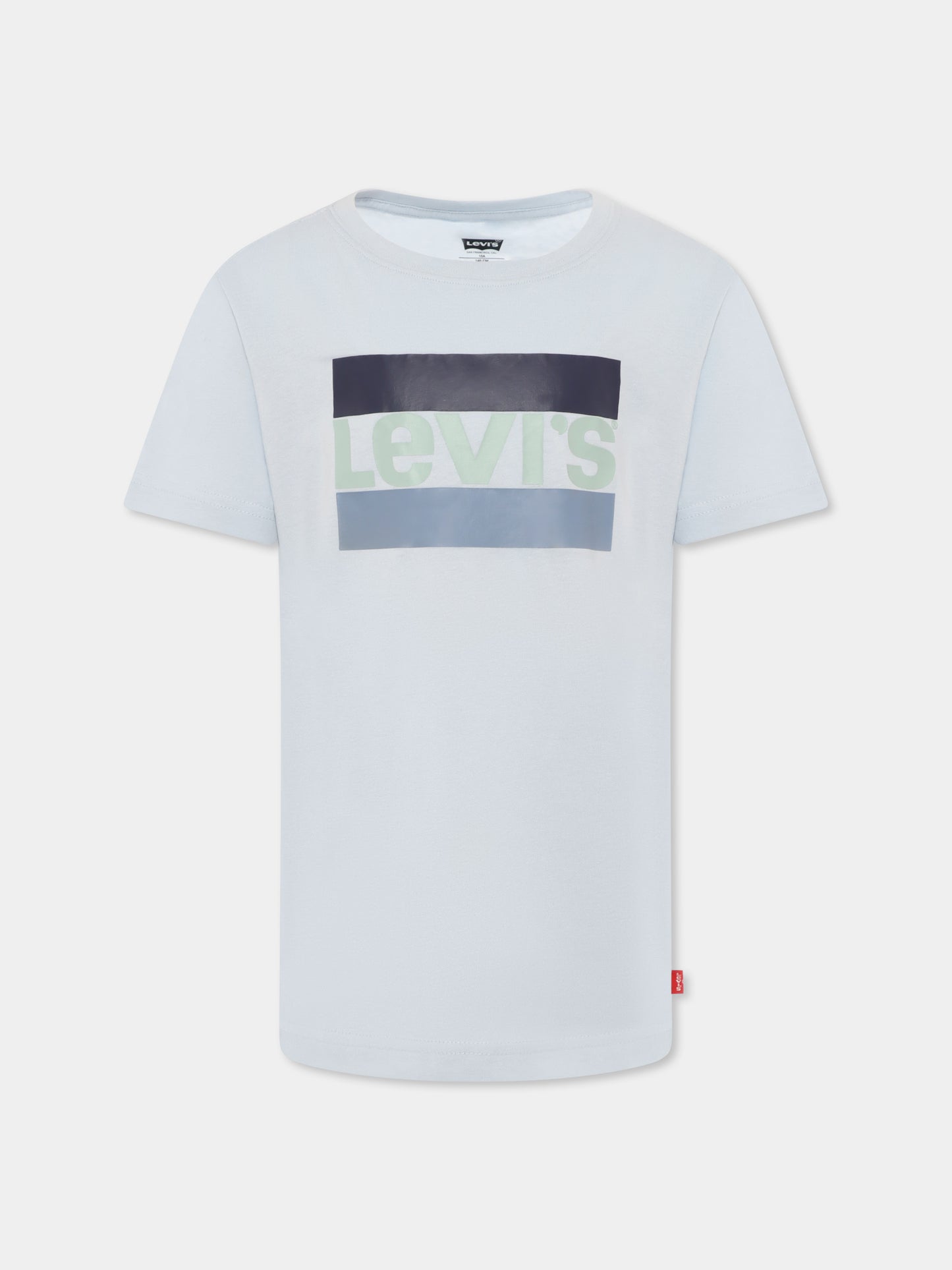 T-shirt bleu clair pour fille avec logo