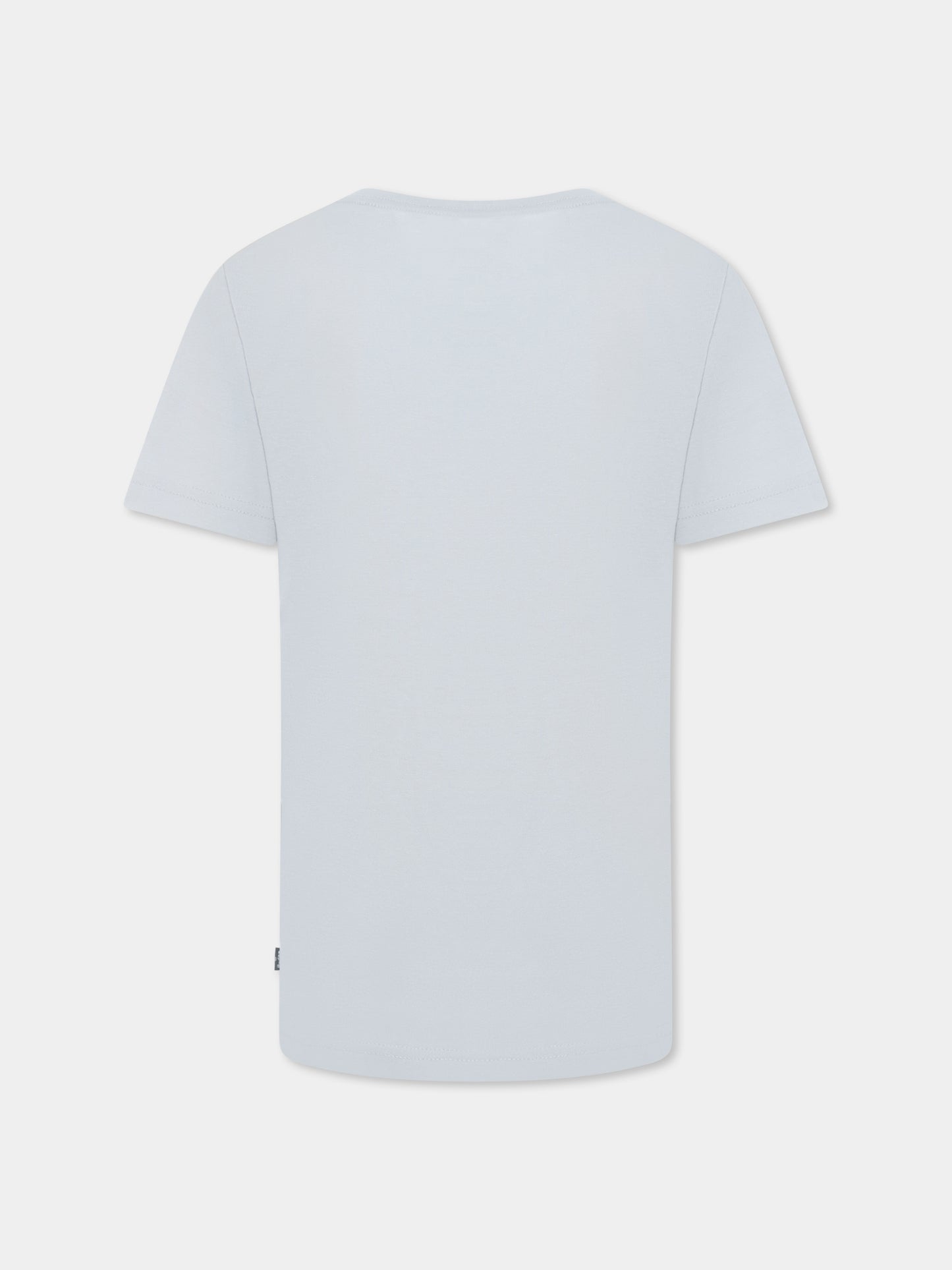 T-shirt bleu clair pour fille avec logo