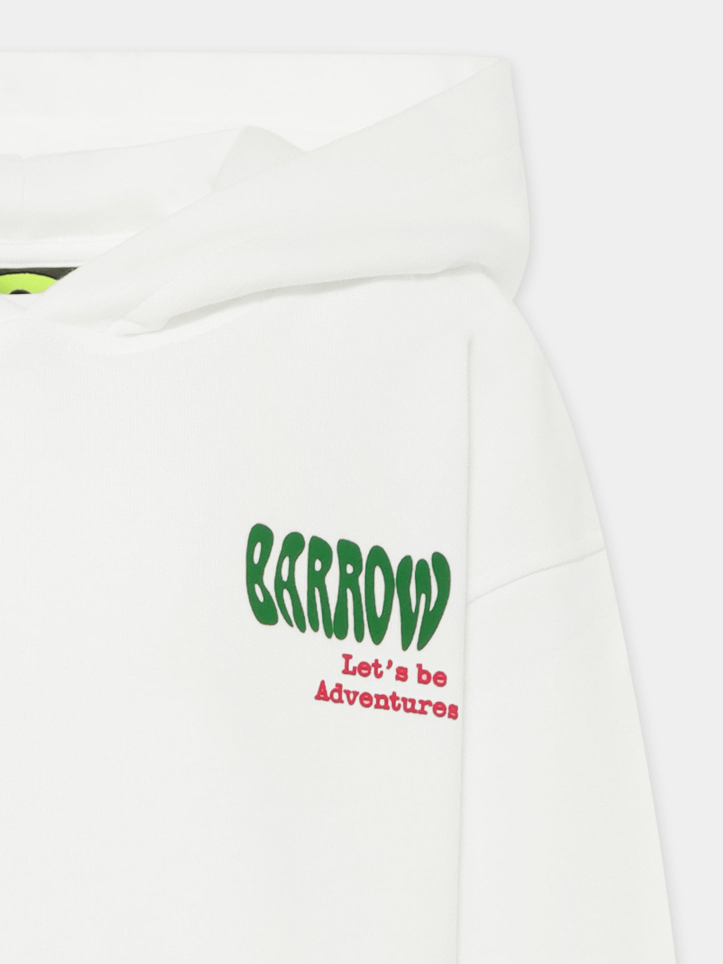 Felpa bianca per bambina con logo e paillettes,Barrow,S5BKJGHS170 002