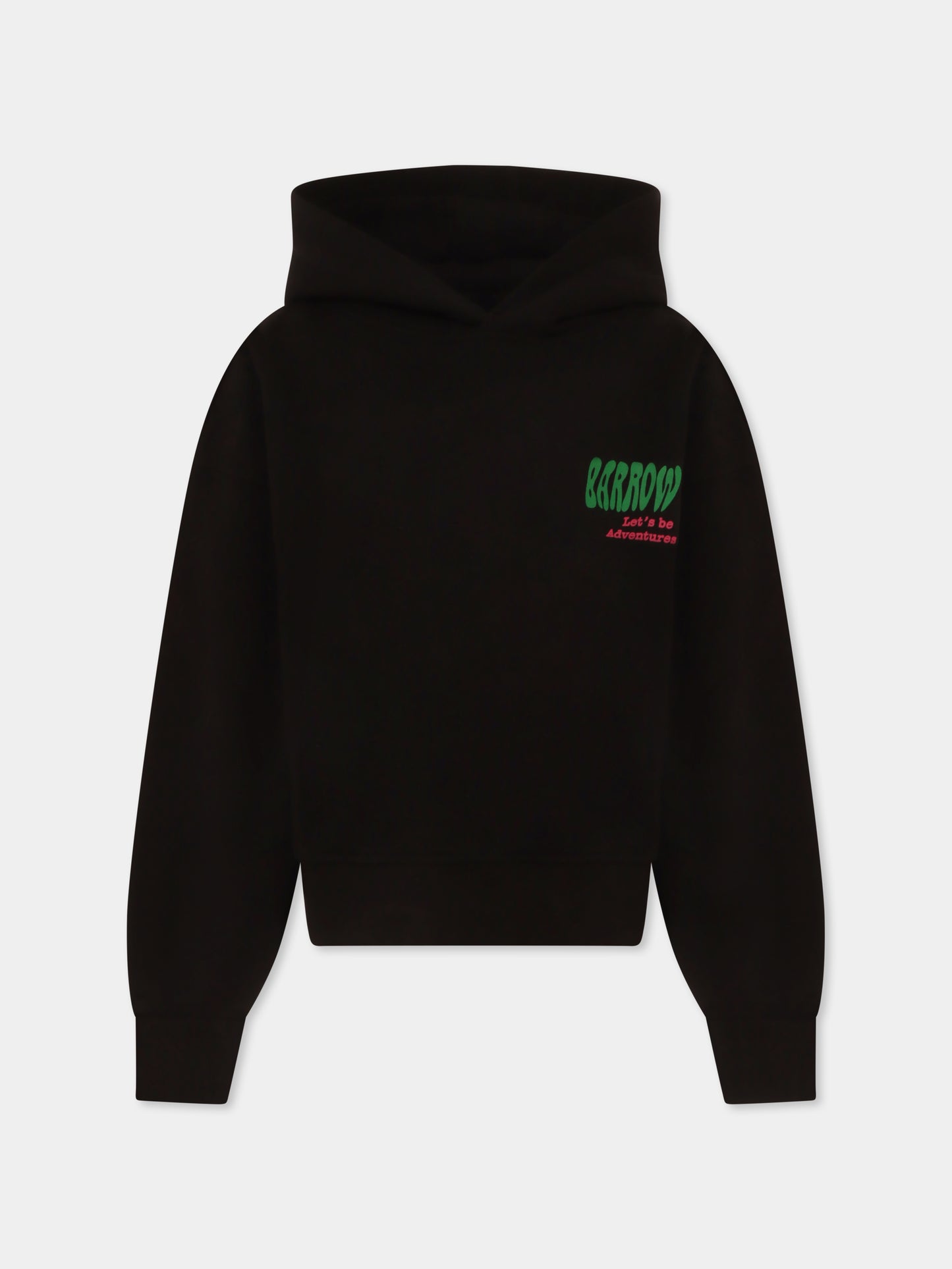 Felpa nera per bambina con logo e paillettes,Barrow,S5BKJGHS170 110