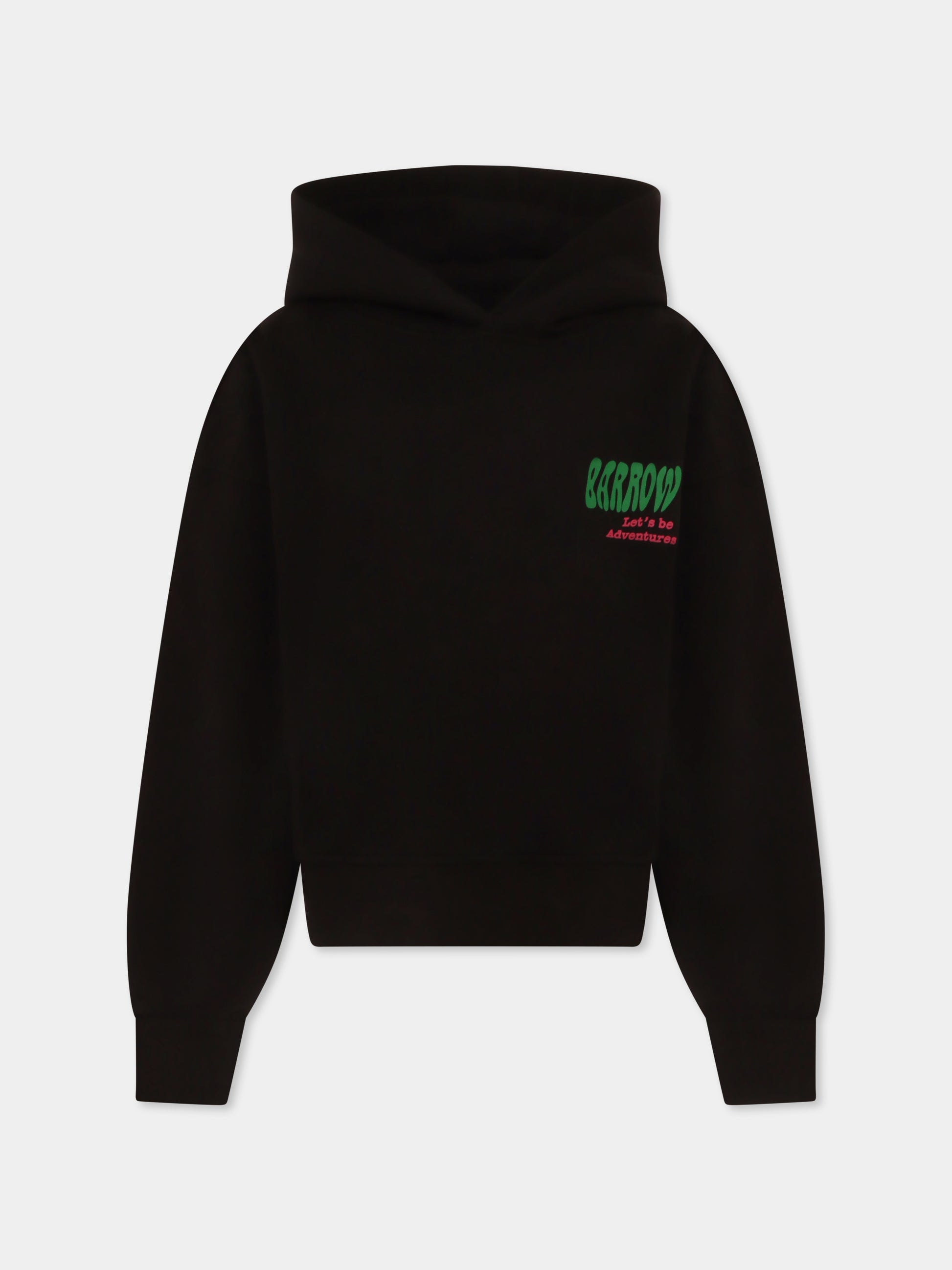 Felpa nera per bambina con logo e paillettes,Barrow,S5BKJGHS170 110