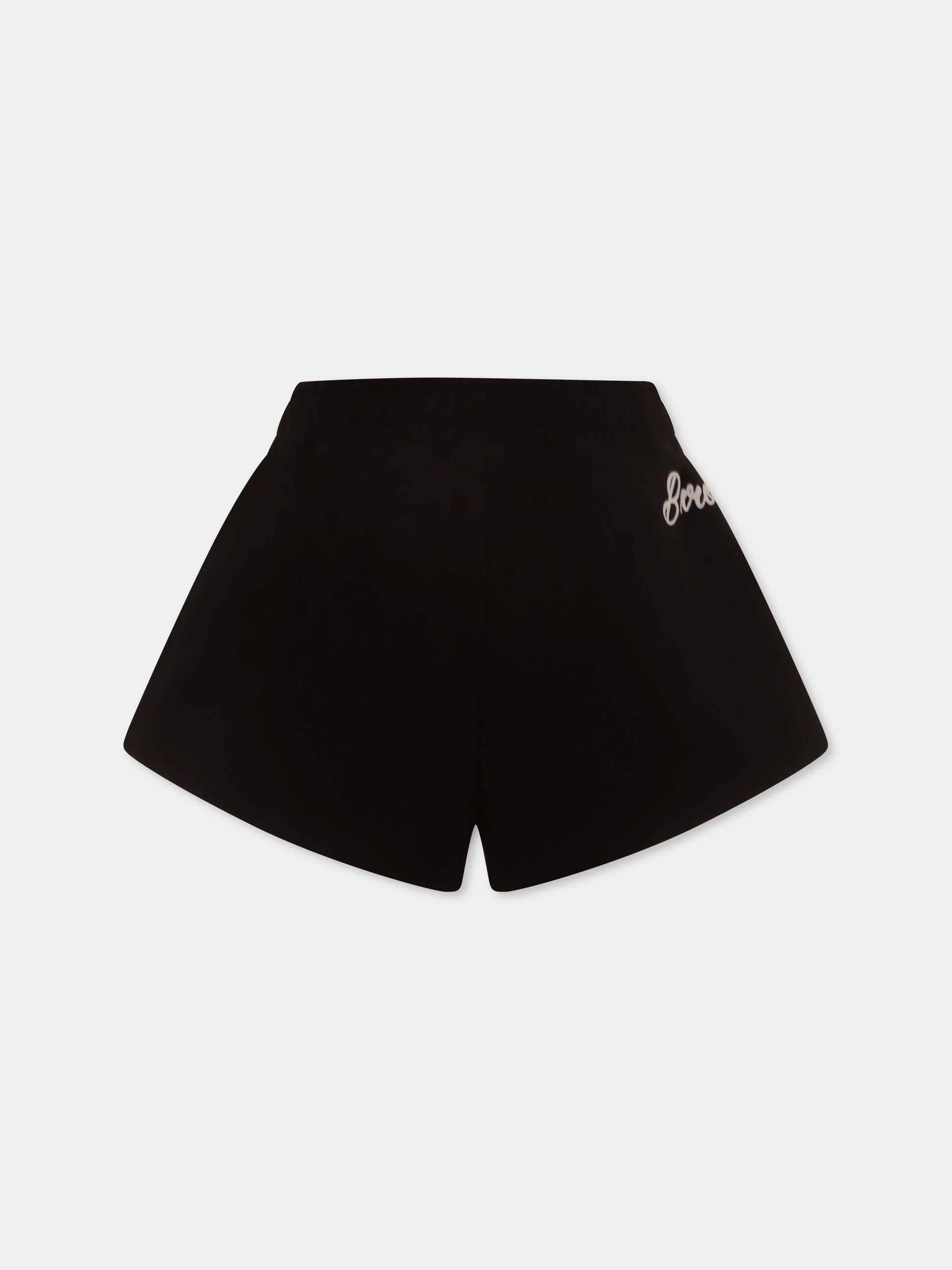 Shorts neri per bambina con smile,Barrow,S5BKJGSH114 110