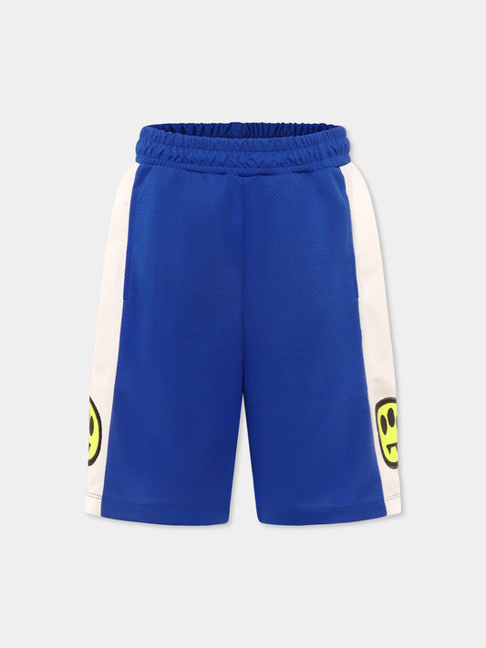 Short bleu pour enfants avec smiley