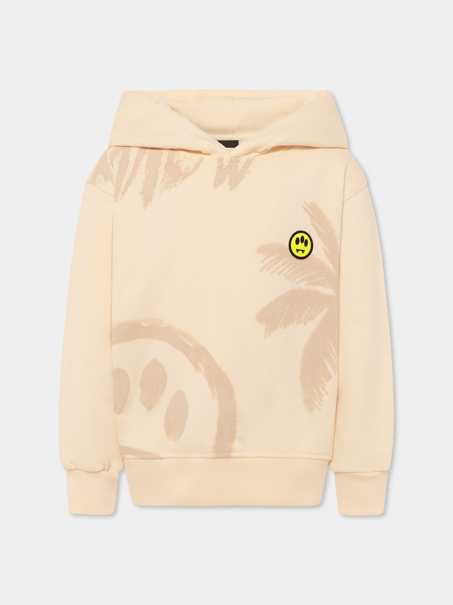 Felpa avorio per bambini con smile e palma,Barrow,S5BKJUHS056 013