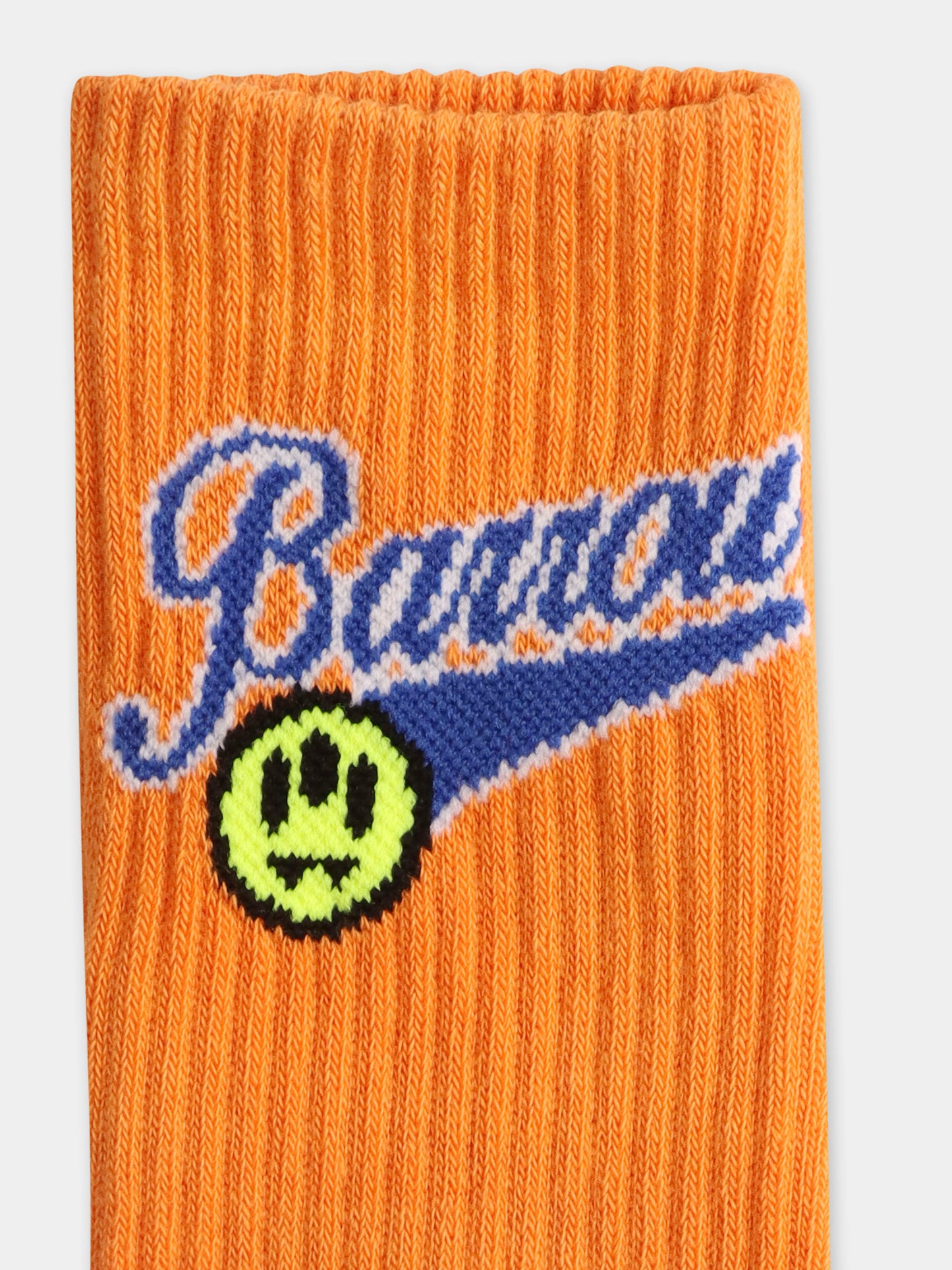 Chaussettes orange pour enfants avec logo