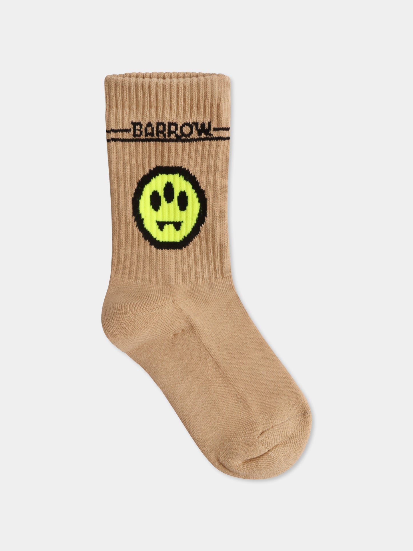 Chaussettes beiges pour enfants avec smile