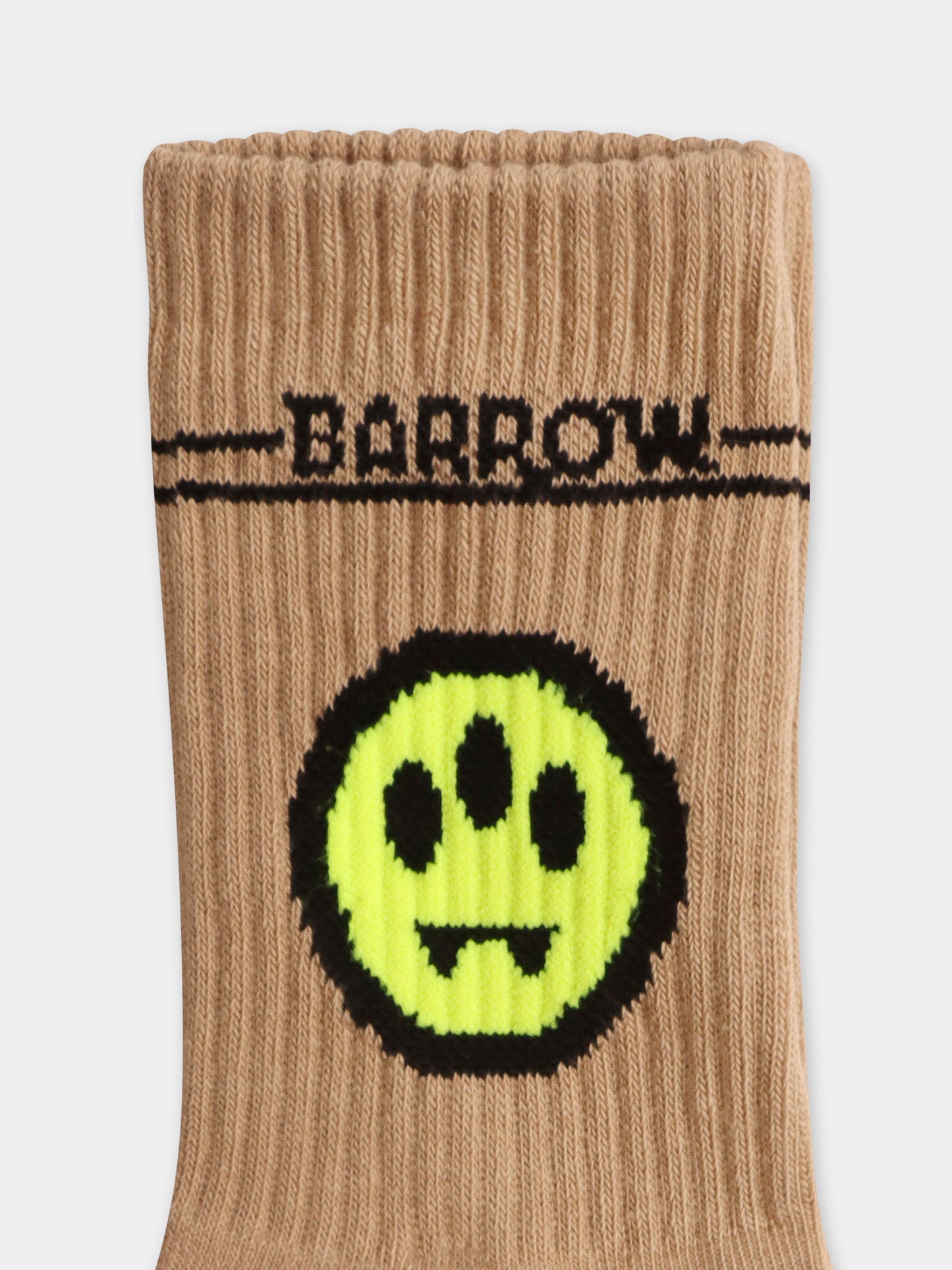 Chaussettes beiges pour enfants avec smile