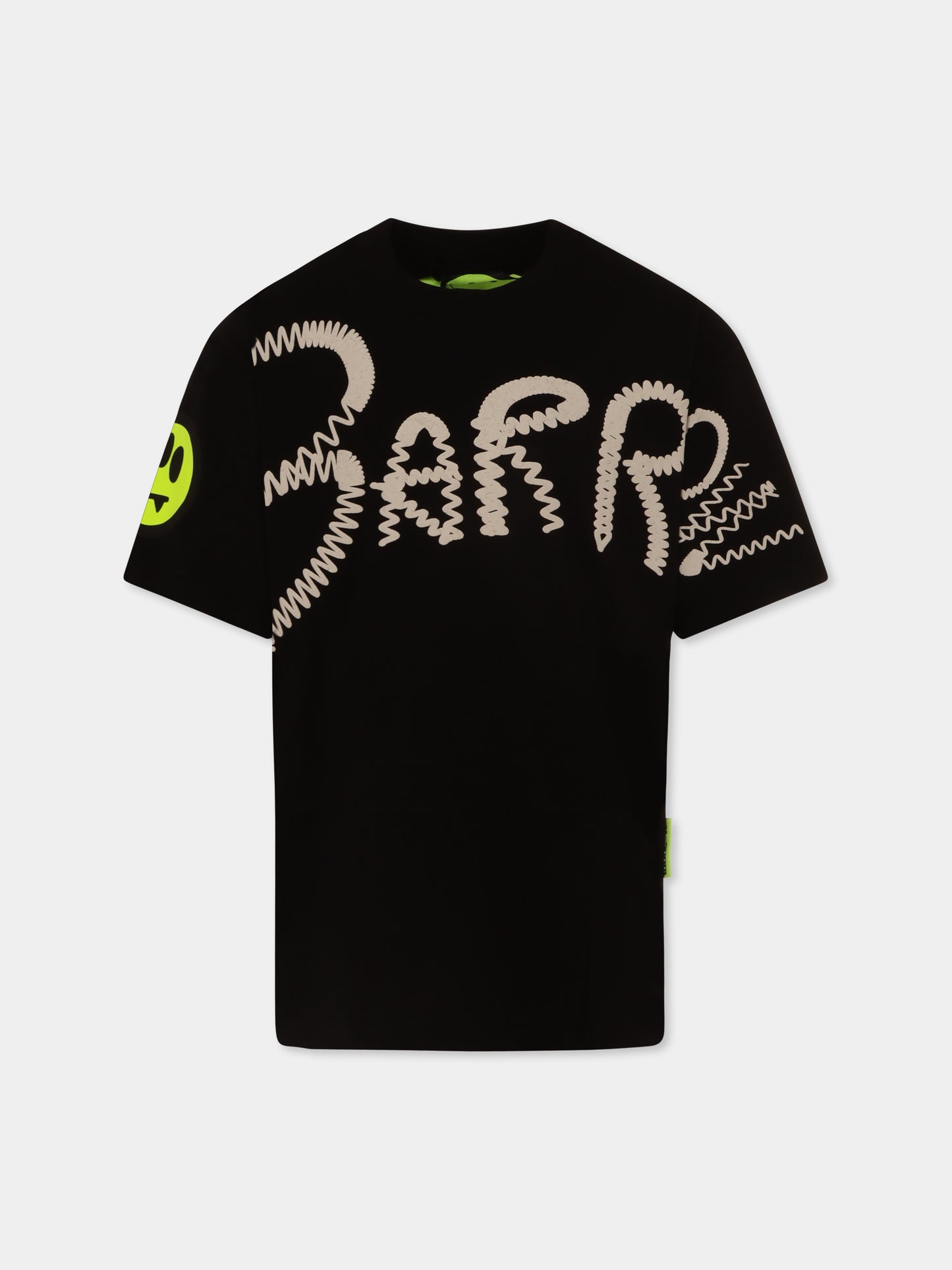 T-shirt noir pour enfants avec logo