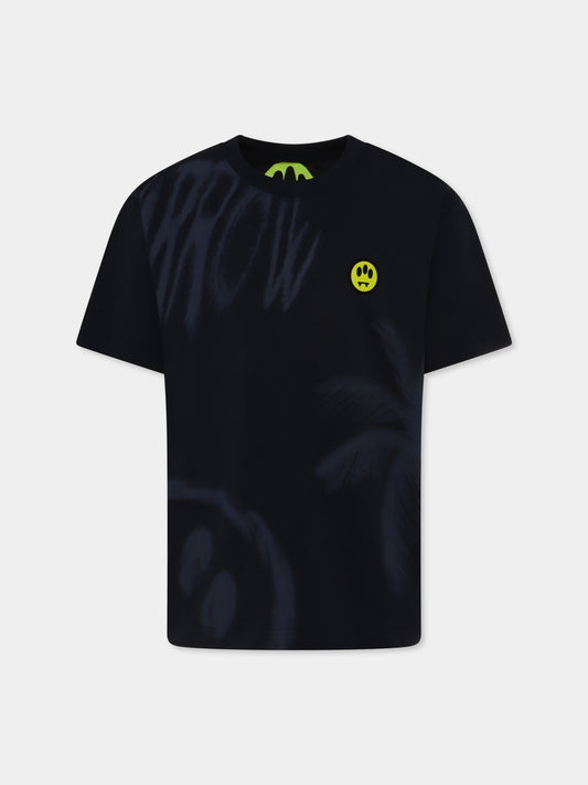 T-shirt bleu pour enfants avec smiley