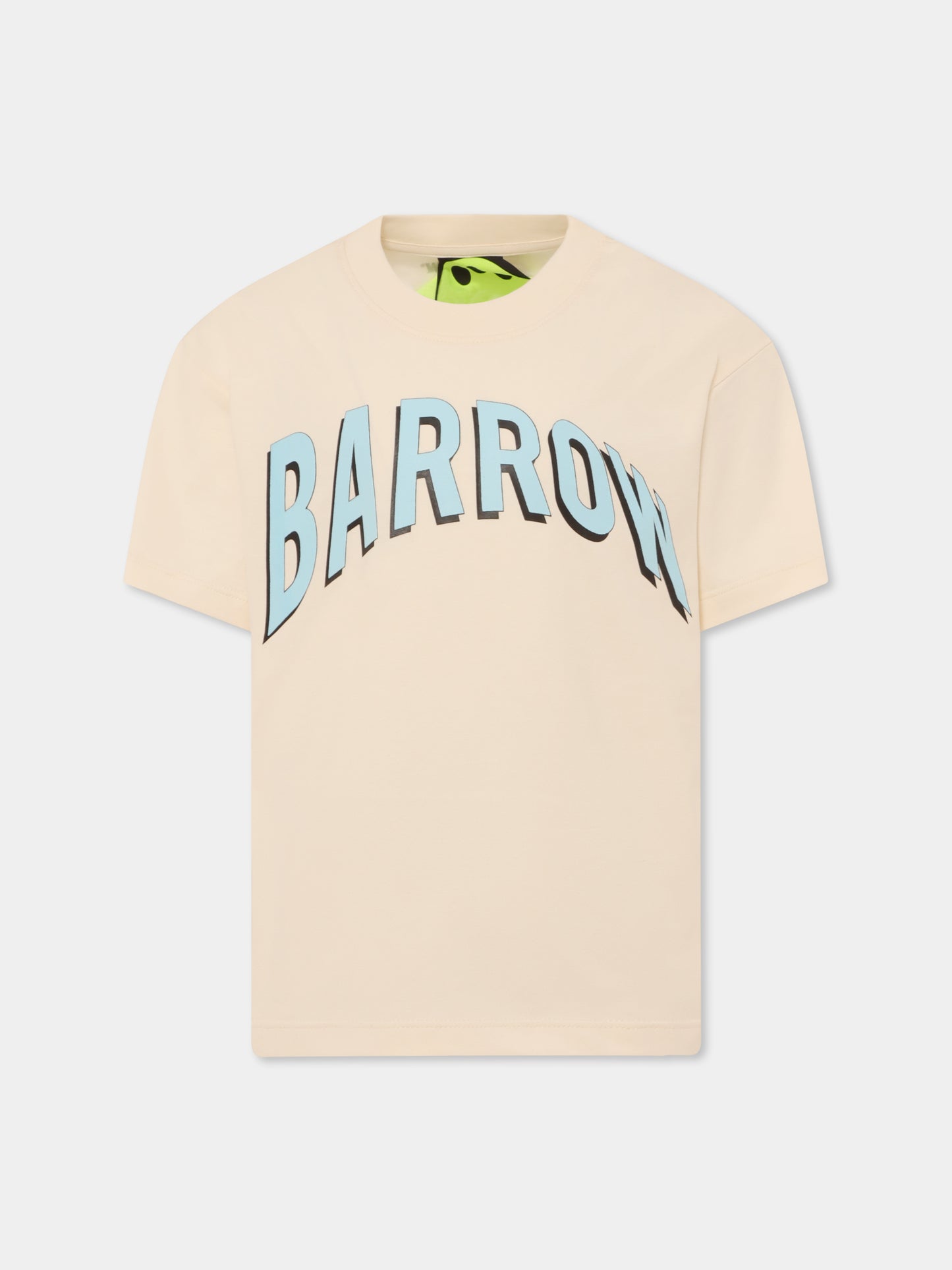 T-shirt avorio per bambini con logo,Barrow,S5BKJUTH071 013