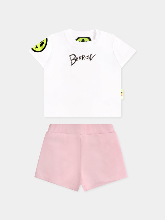 Ensemble multicolore pour bébé fille avec logo