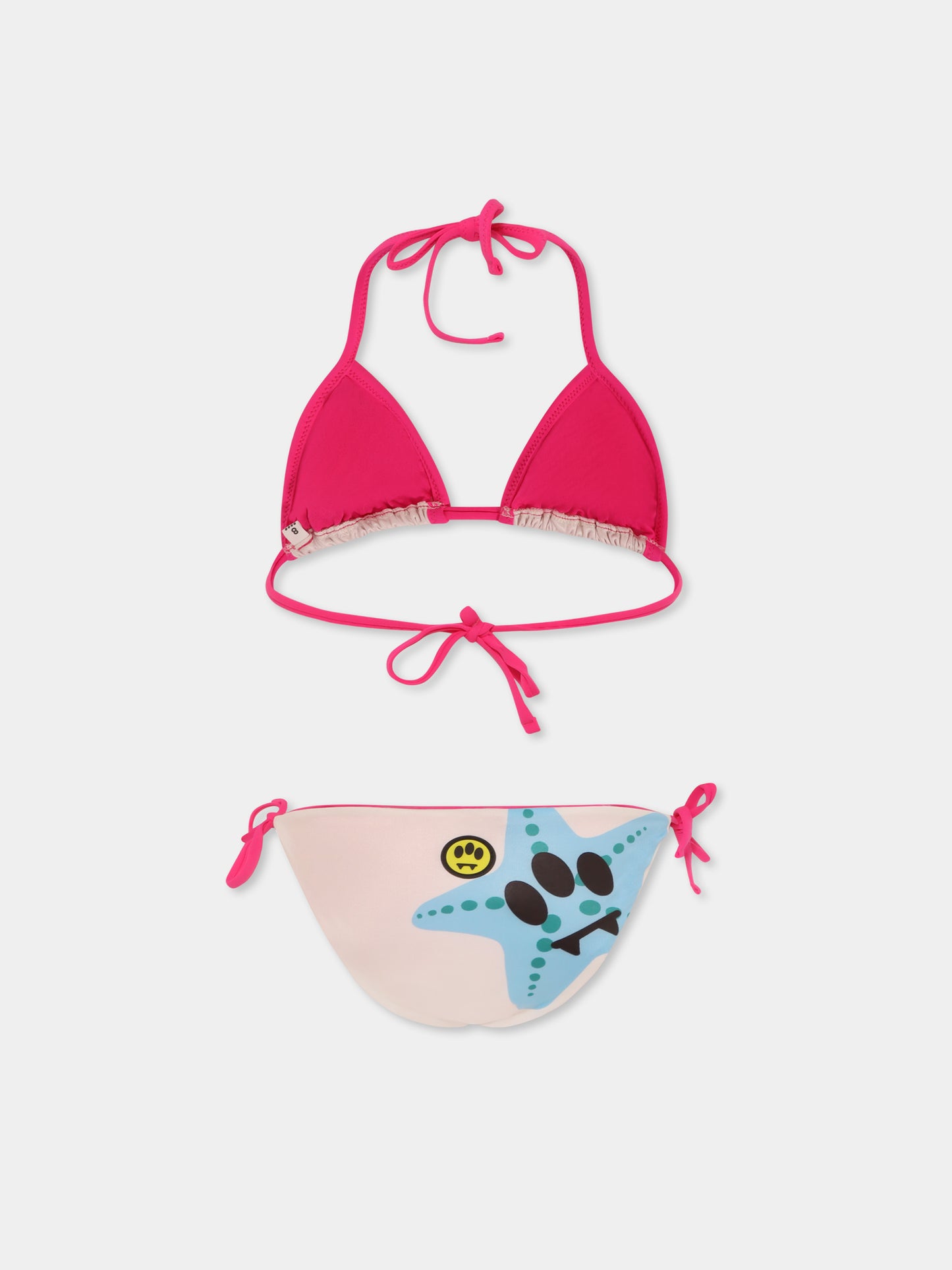 Bikini multicolor per bambina con smile e palma,Barrow,S5BKJGSB182 013