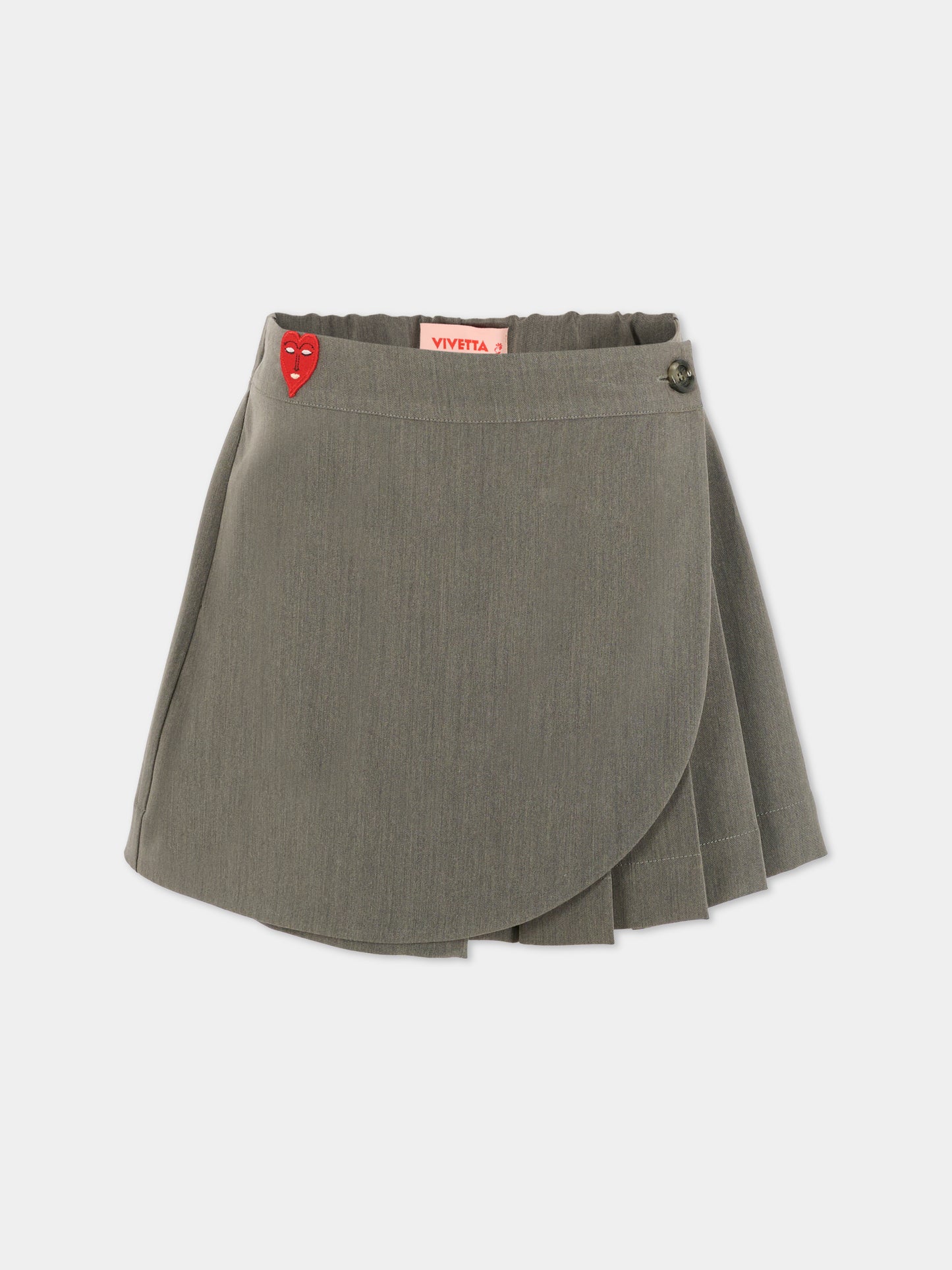 Gonna pantalone per bambina con cuore,Vivetta Kids,VI2514GR