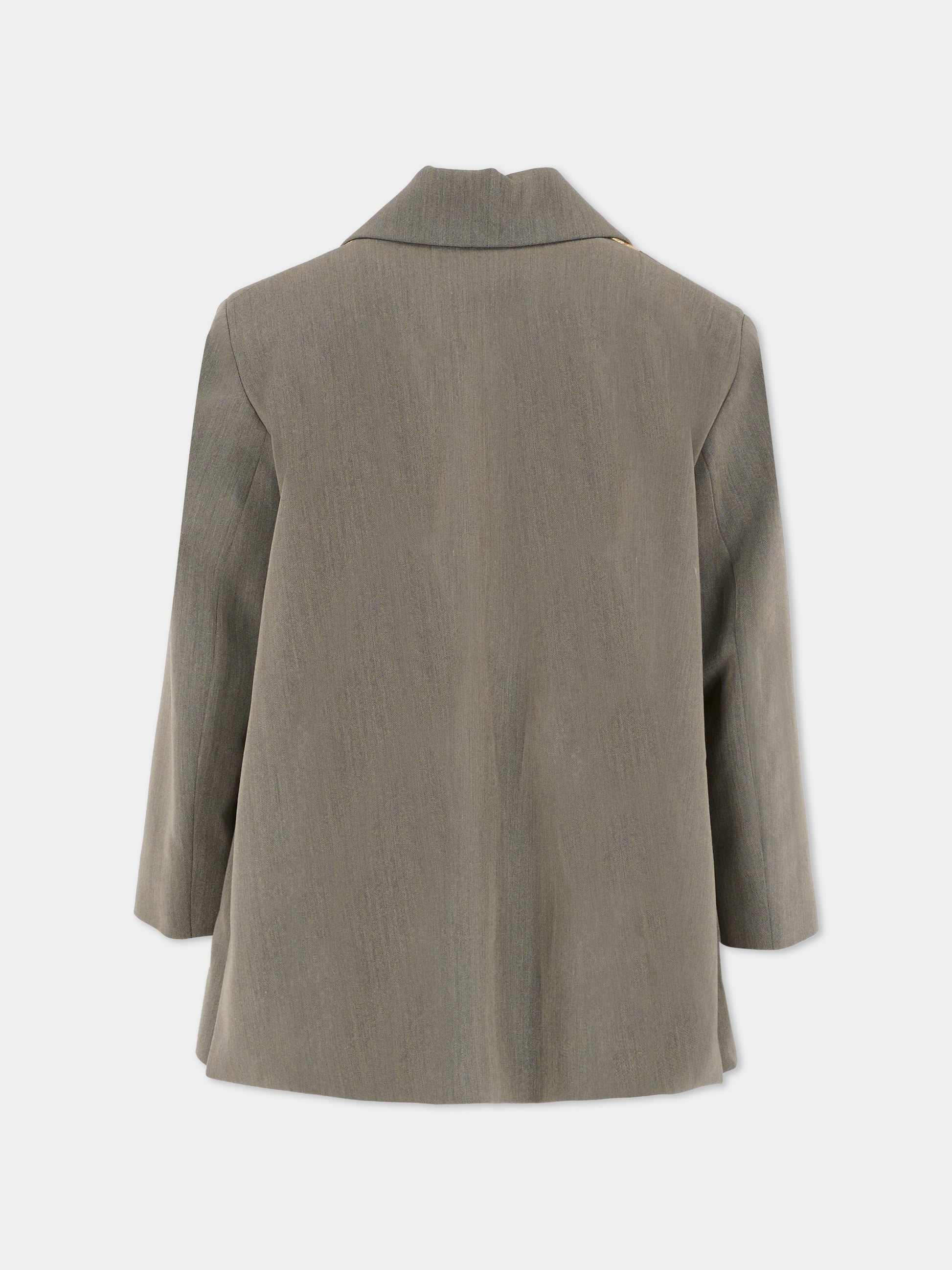 Giacca grigia per bambina con trecce,Vivetta Kids,VI2516GR