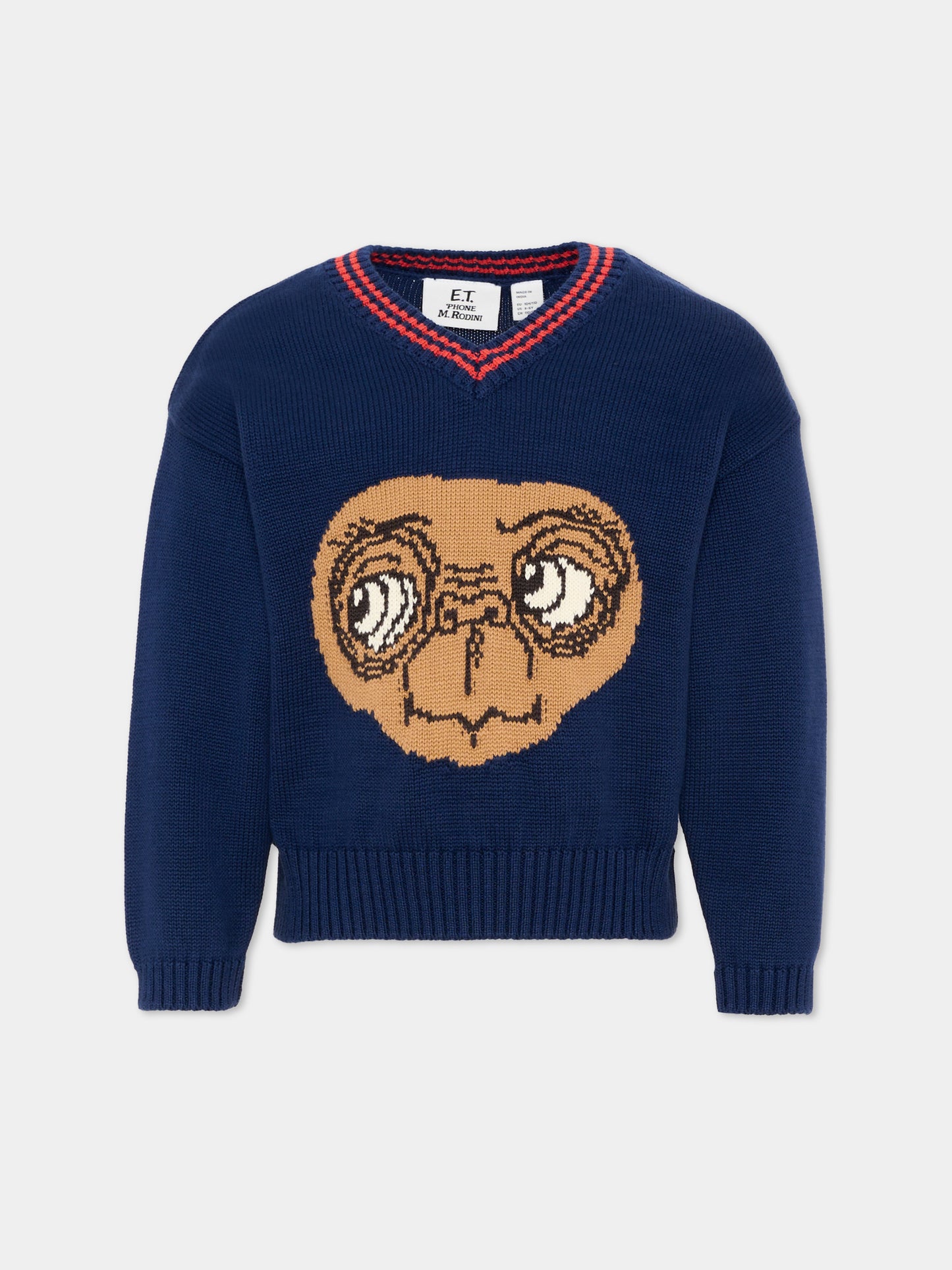 Maglione blu per bambino con E.T.,Mini Rodini,2582015560