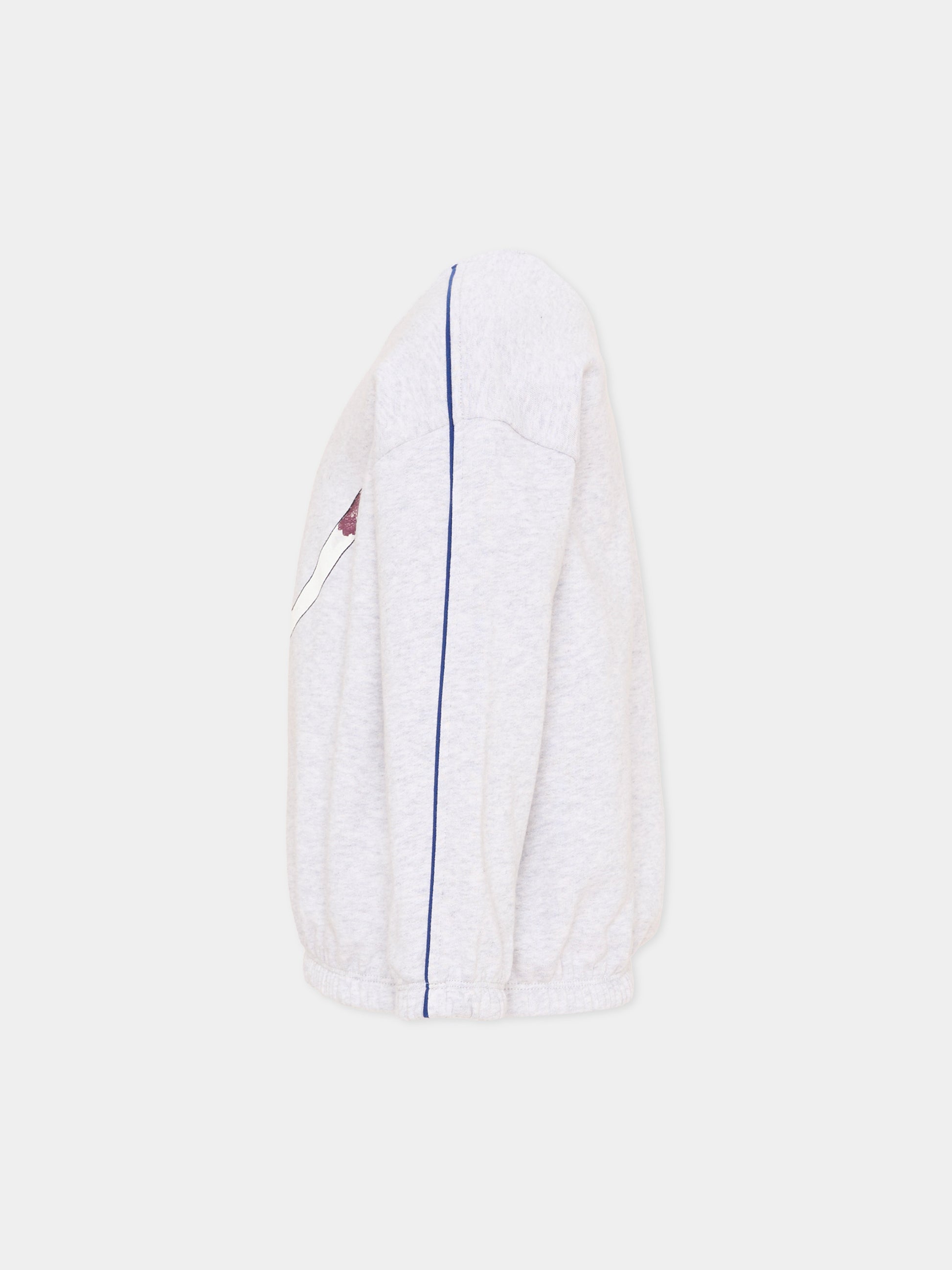 Felpa grigia per bambina con gatto,Mini Rodini,2612011794