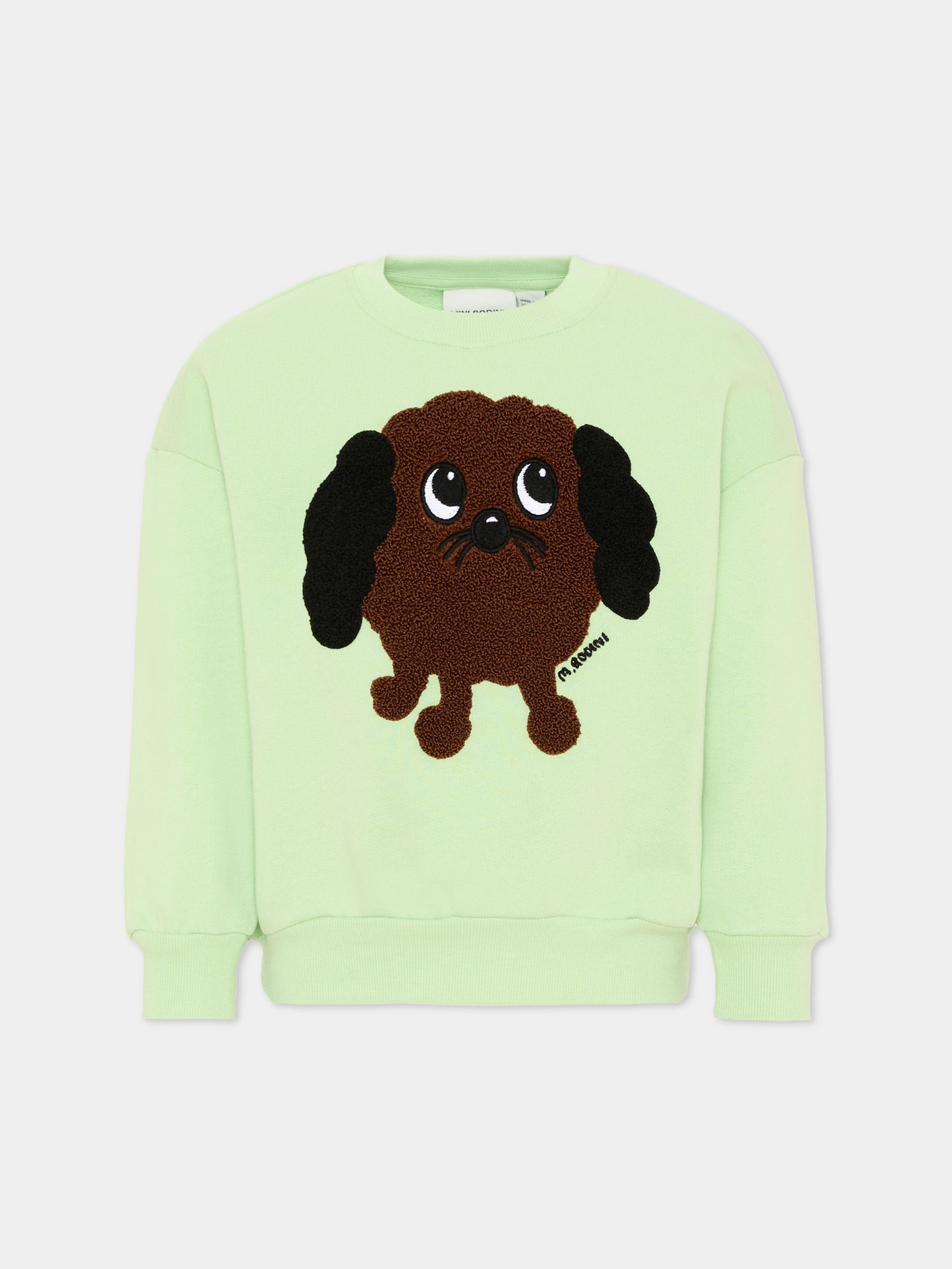 Felpa verde per bambini con cane,Mini Rodini,2612010975