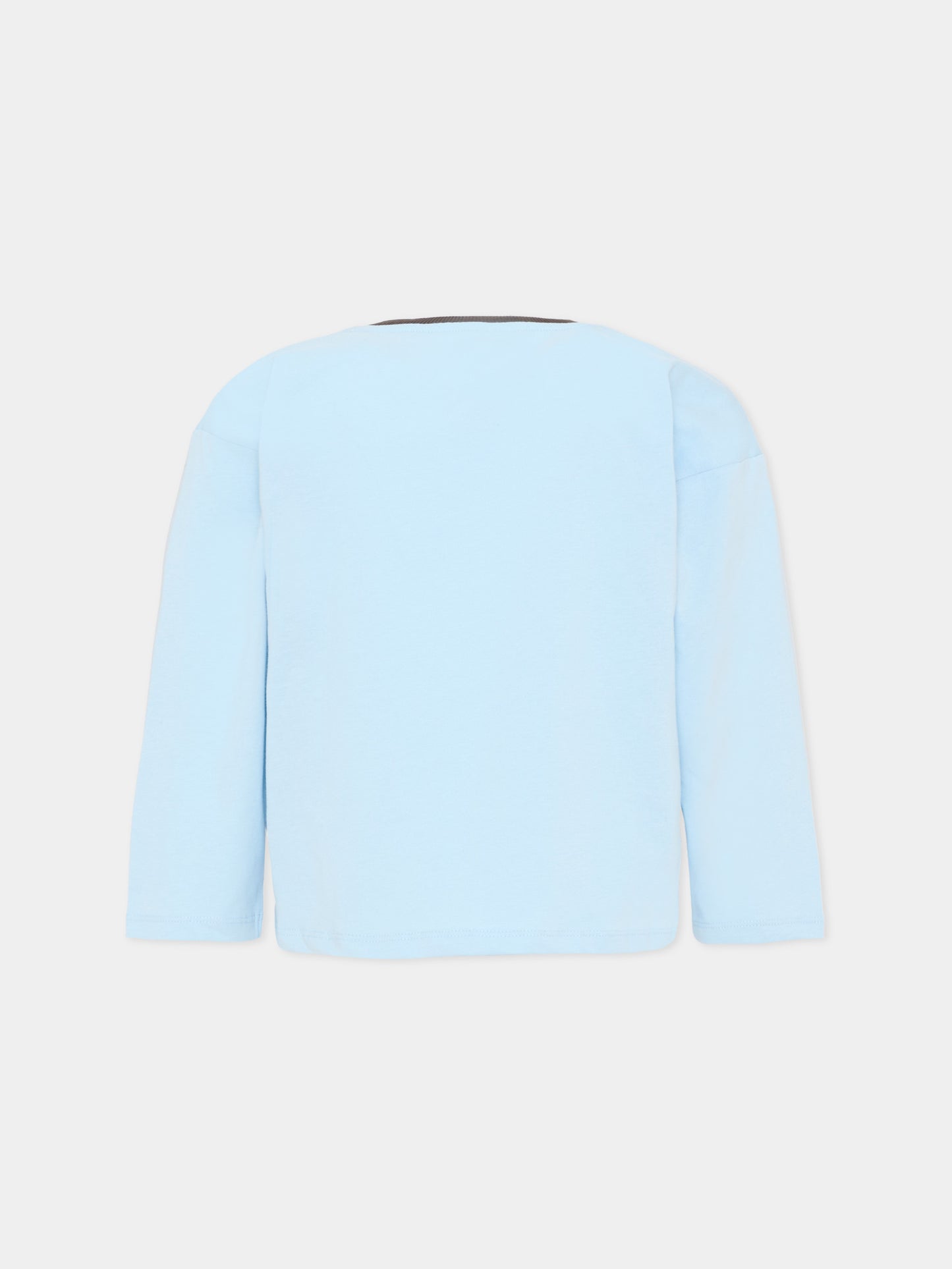 T-Shirt azzurra per bambino con stampa cane,Mini Rodini,2612011060