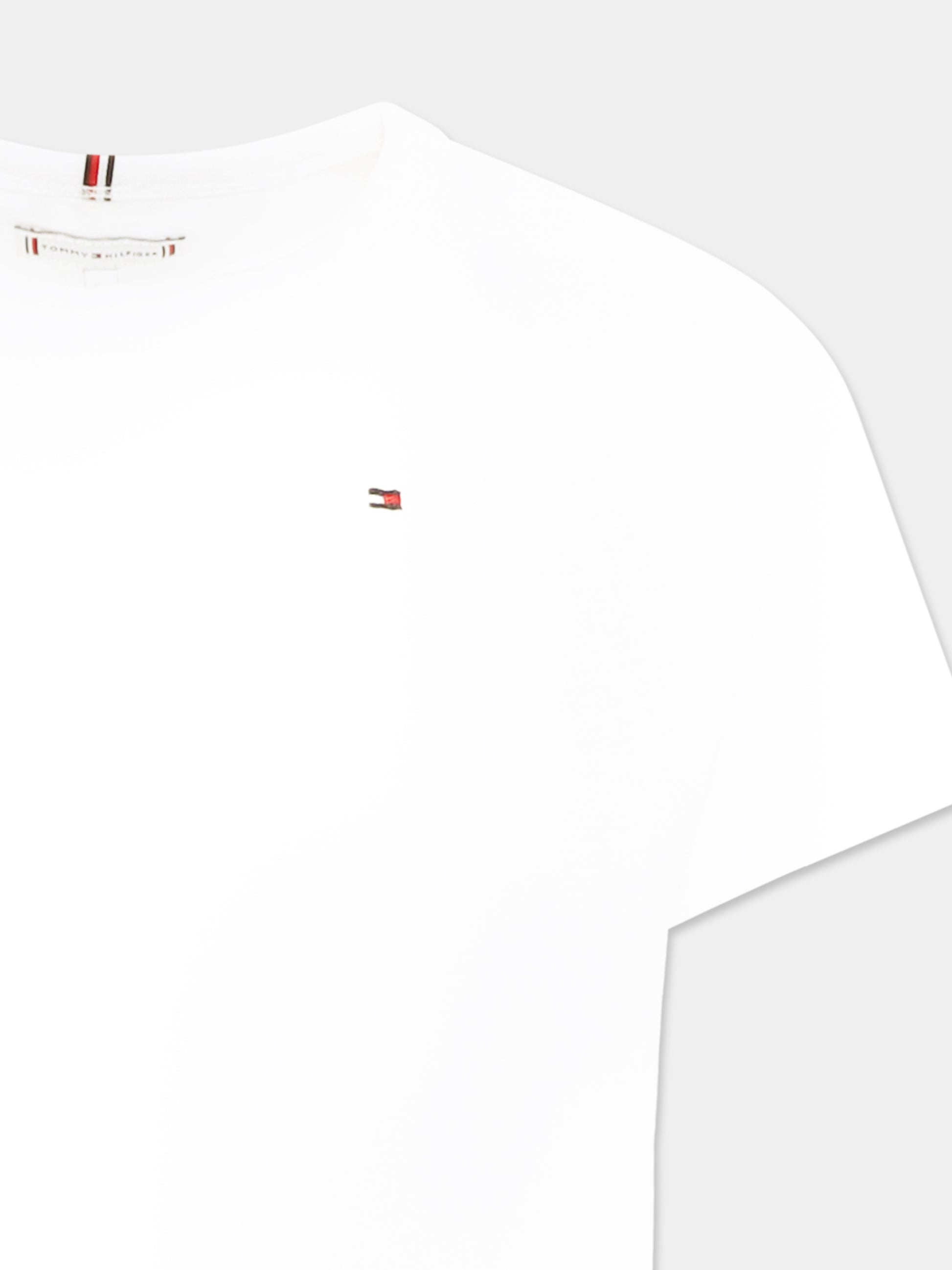 T-shirt bianca per bambina con bandierina,Tommy Hilfiger Junior,25S THKG0KG08555J KG0KG08555 YBR