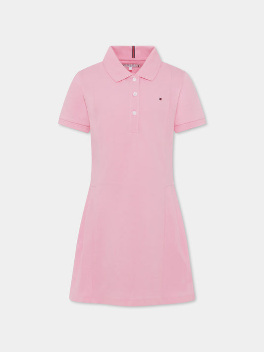 Robe rose pour fille avec drapeau