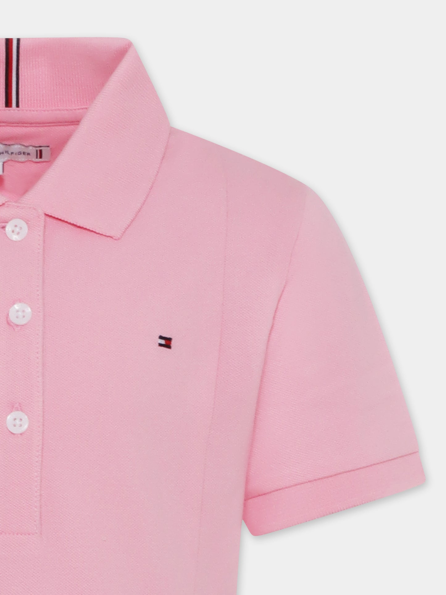 Robe rose pour fille avec drapeau