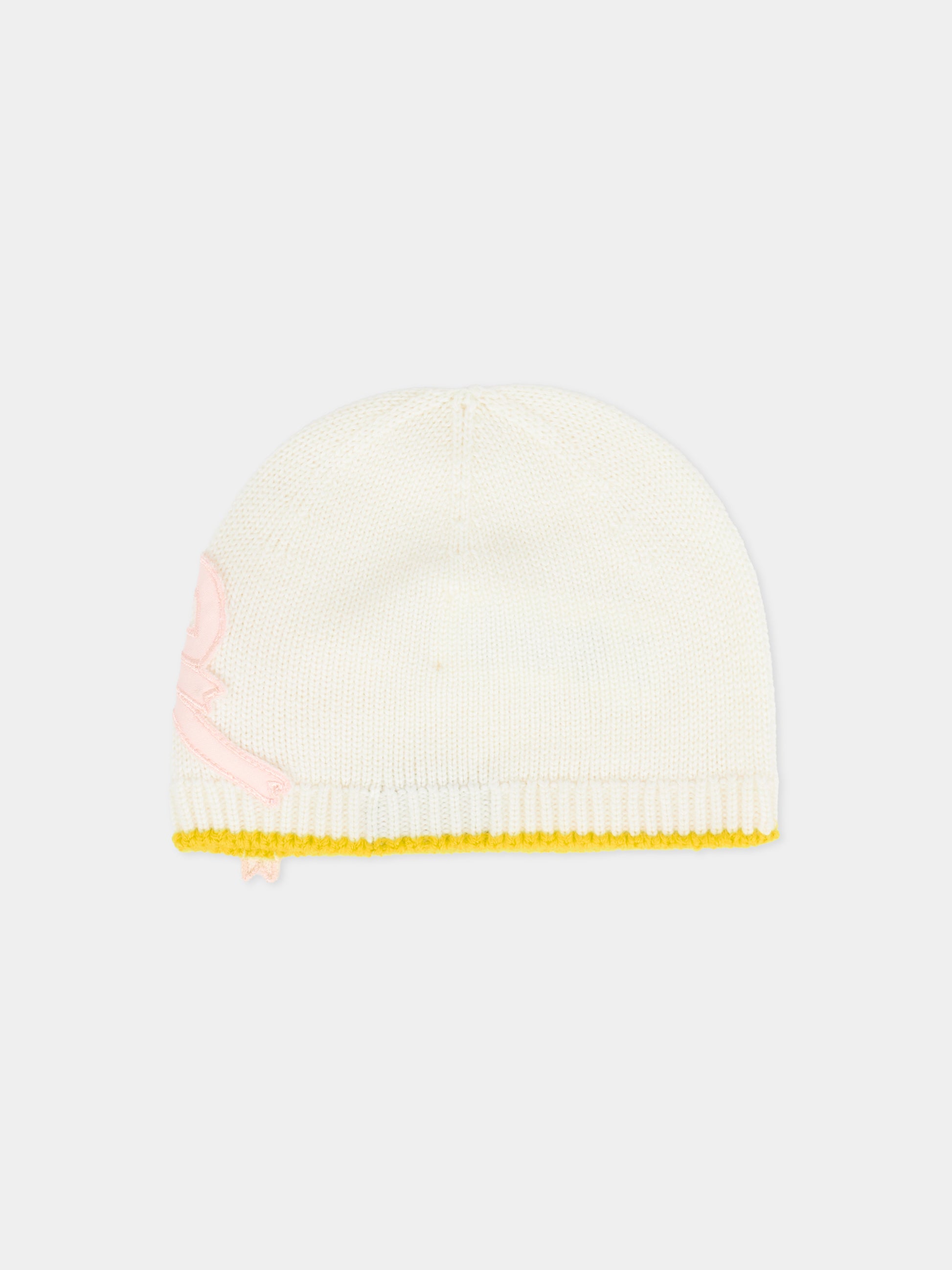 Cappello avorio per neonata con fiocco,Gensami,CAP-FIOCCOT-WE
