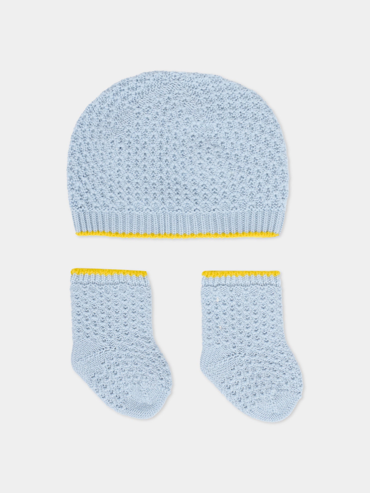 Set accessori celeste per neonato con patch,Gensami,SET-APE-WE SKY BLUE