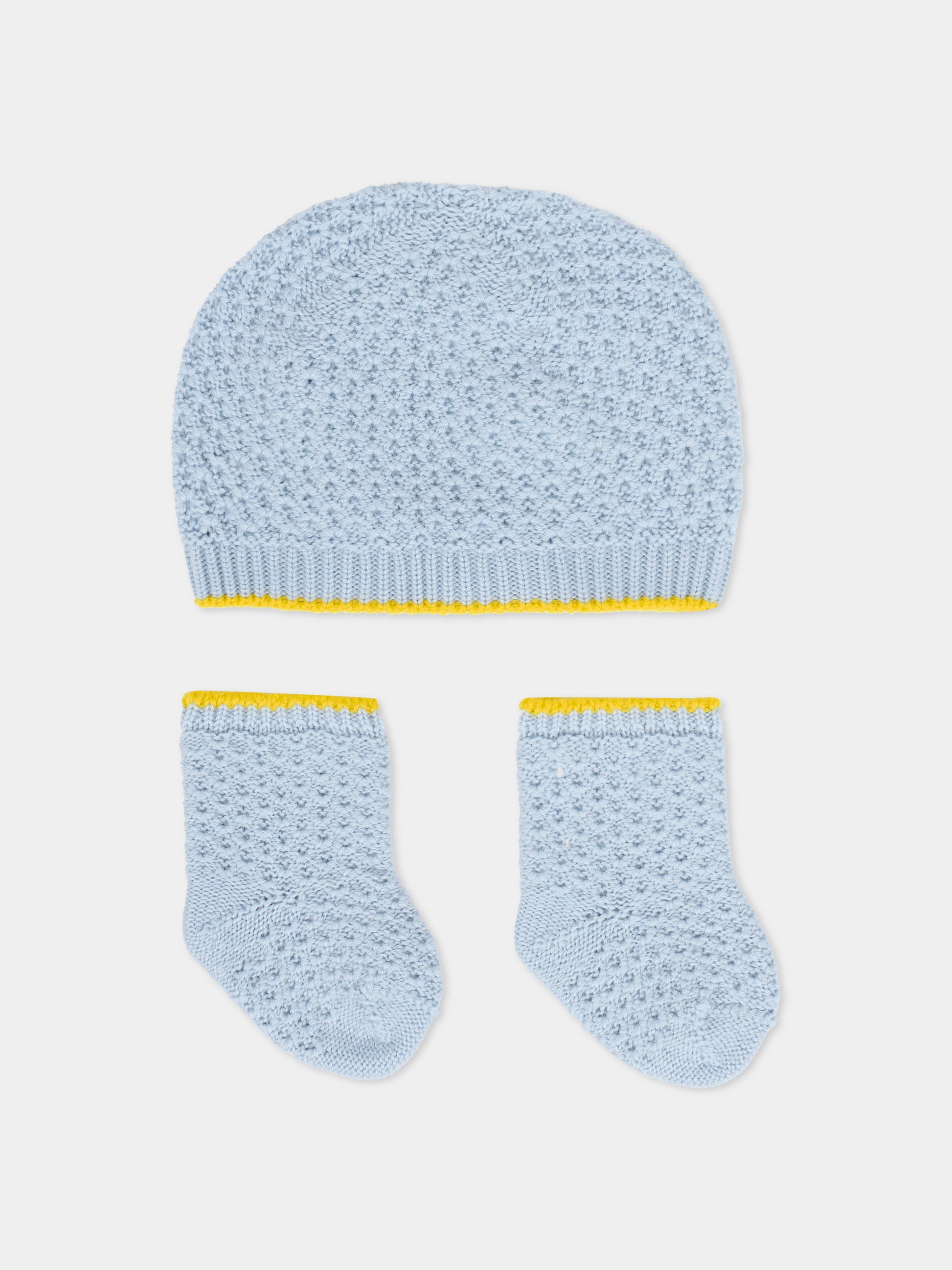 Set accessori celeste per neonato con patch,Gensami,SET-APE-WE SKY BLUE