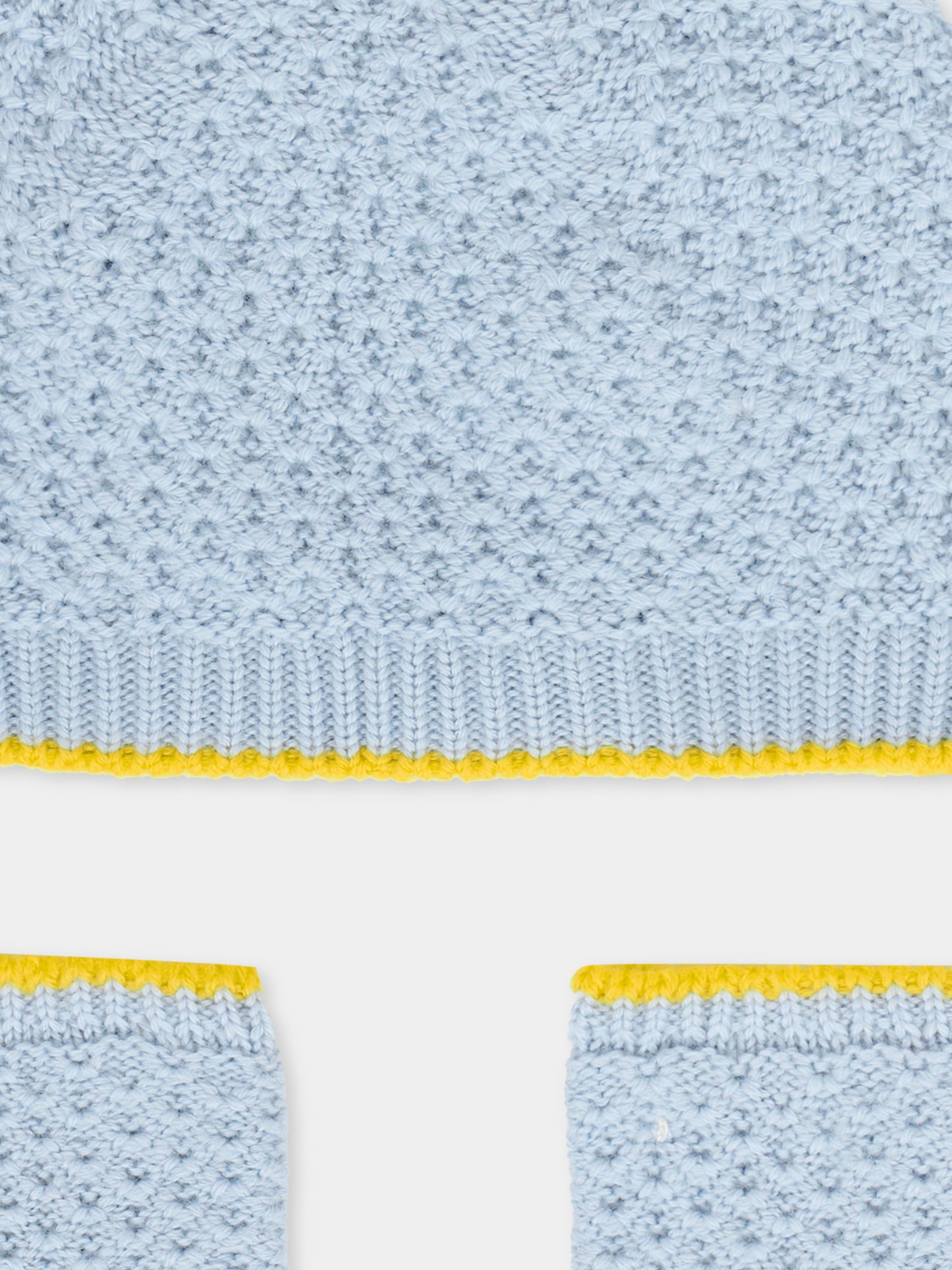 Set accessori celeste per neonato con patch,Gensami,SET-APE-WE SKY BLUE