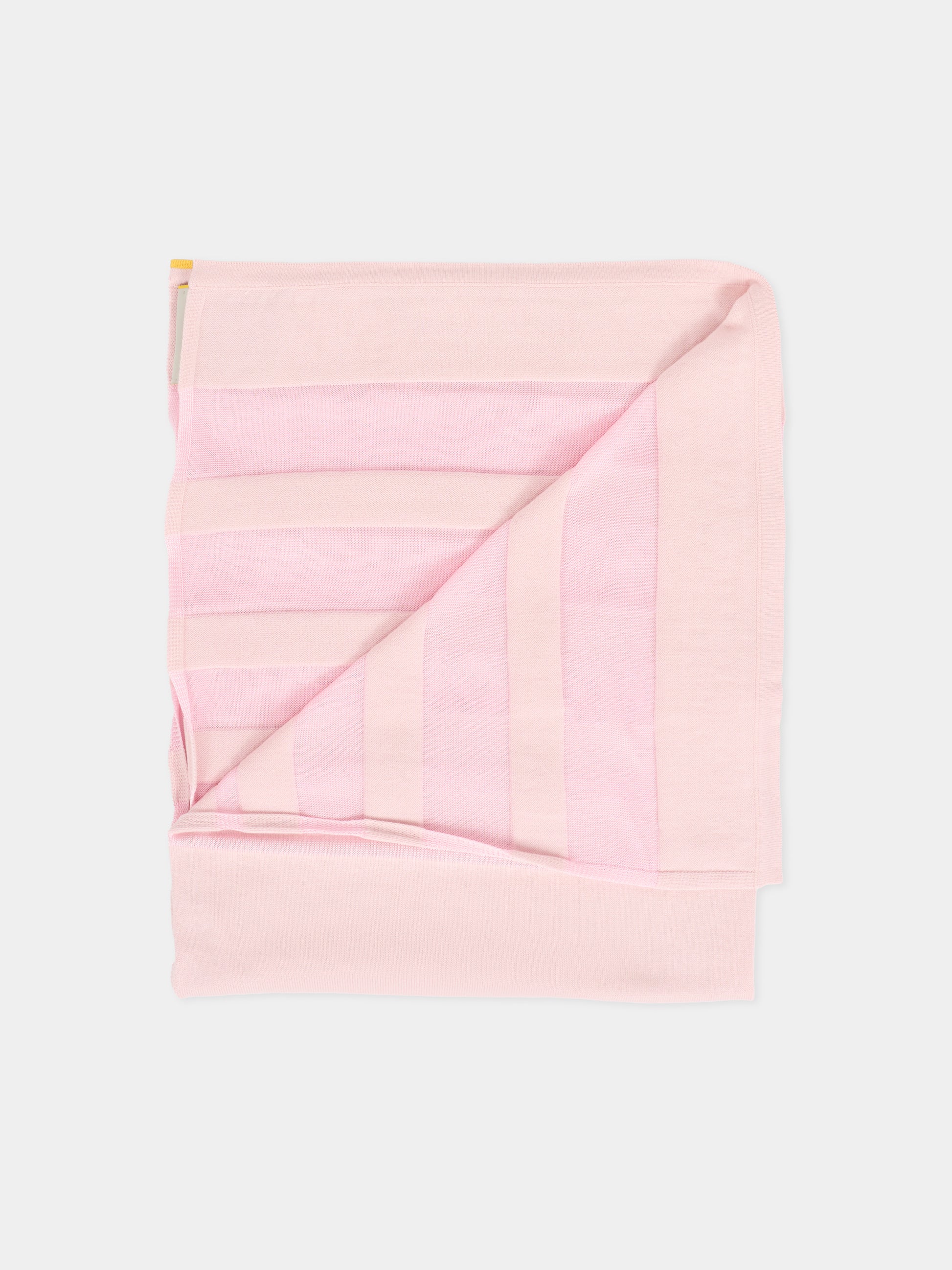 Coperta rosa per neonata con motivo a righe,Gensami,COP-STR-CO BABY PINK