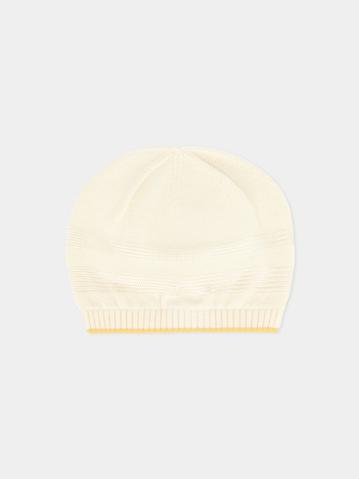 Berretto avorio per neonati con filo giallo,Gensami,CAP-STR-CO IVORY