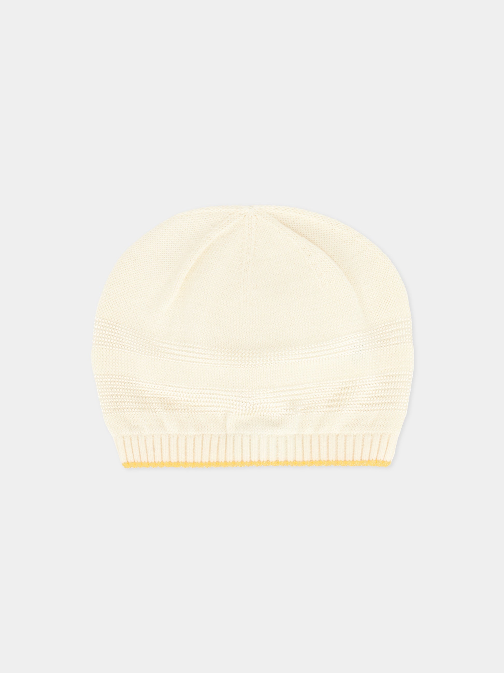 Berretto avorio per neonati con filo giallo,Gensami,CAP-STR-CO IVORY