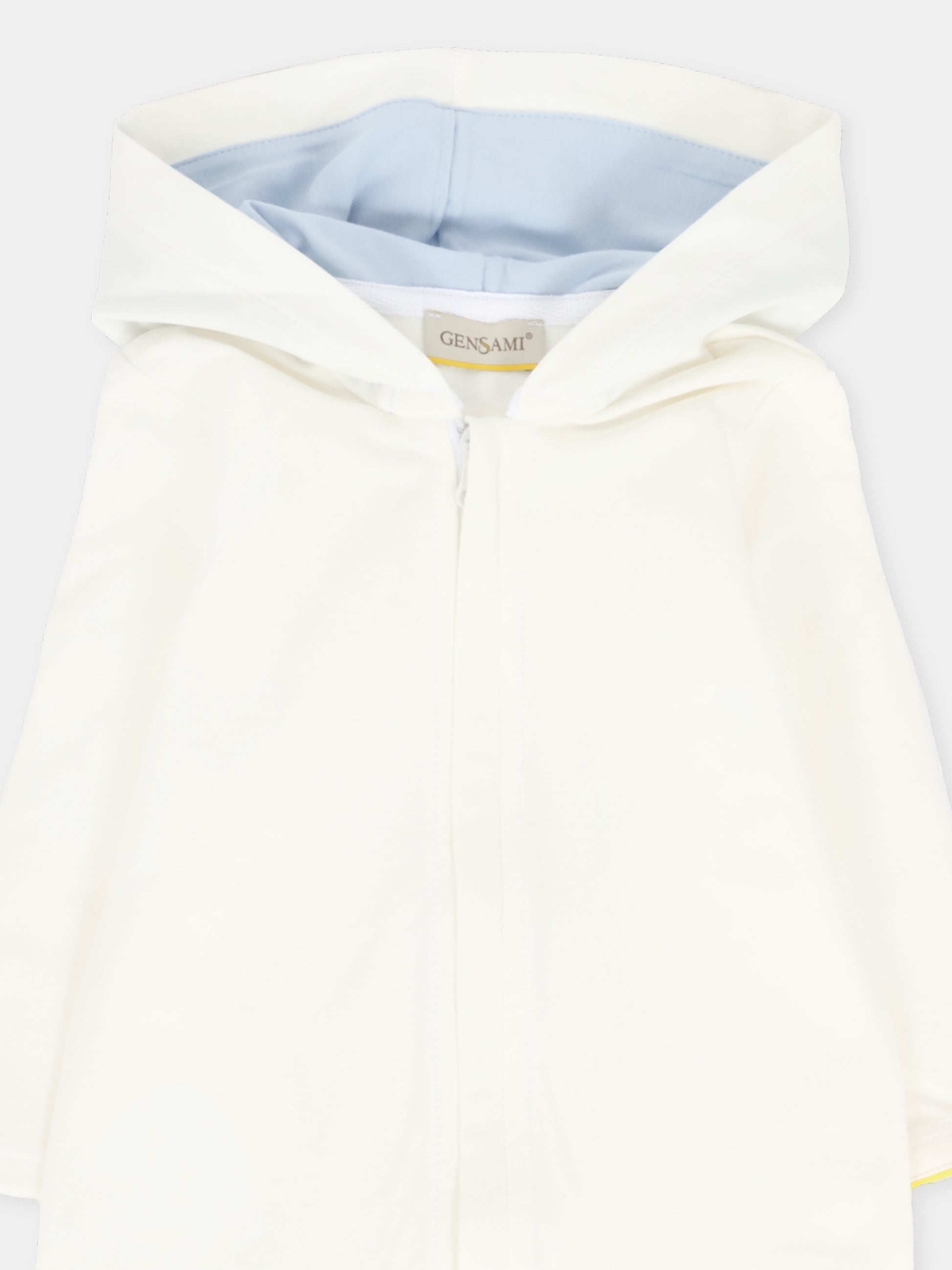 Tutina avorio per neonata con alpachino,Gensami,HOODIE-ALP-J OFF WHITE/PINK EARS