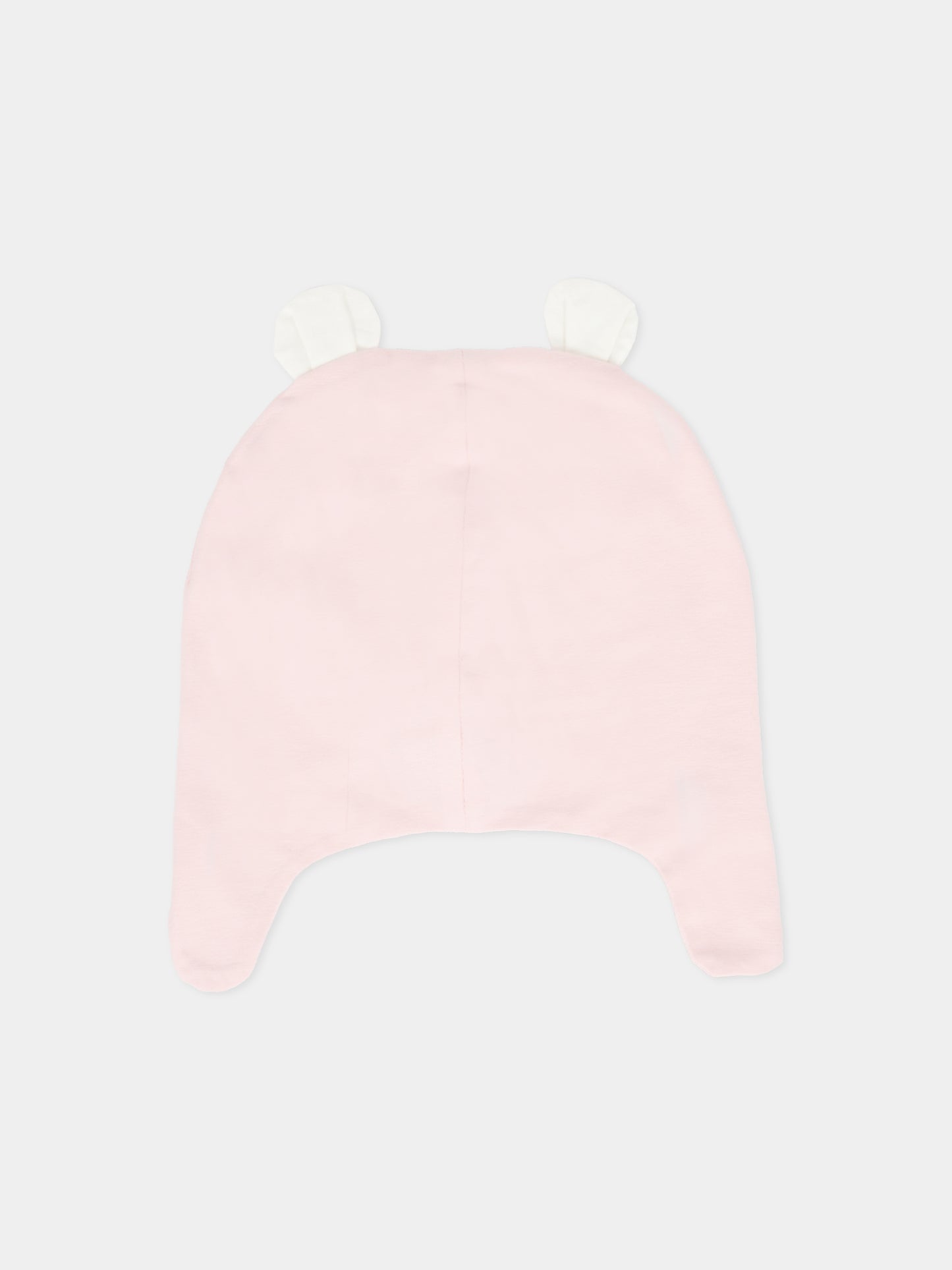 Berretto rosa per neonata con orecchie,Gensami,CAP-ALP-J LIGHT ROSE