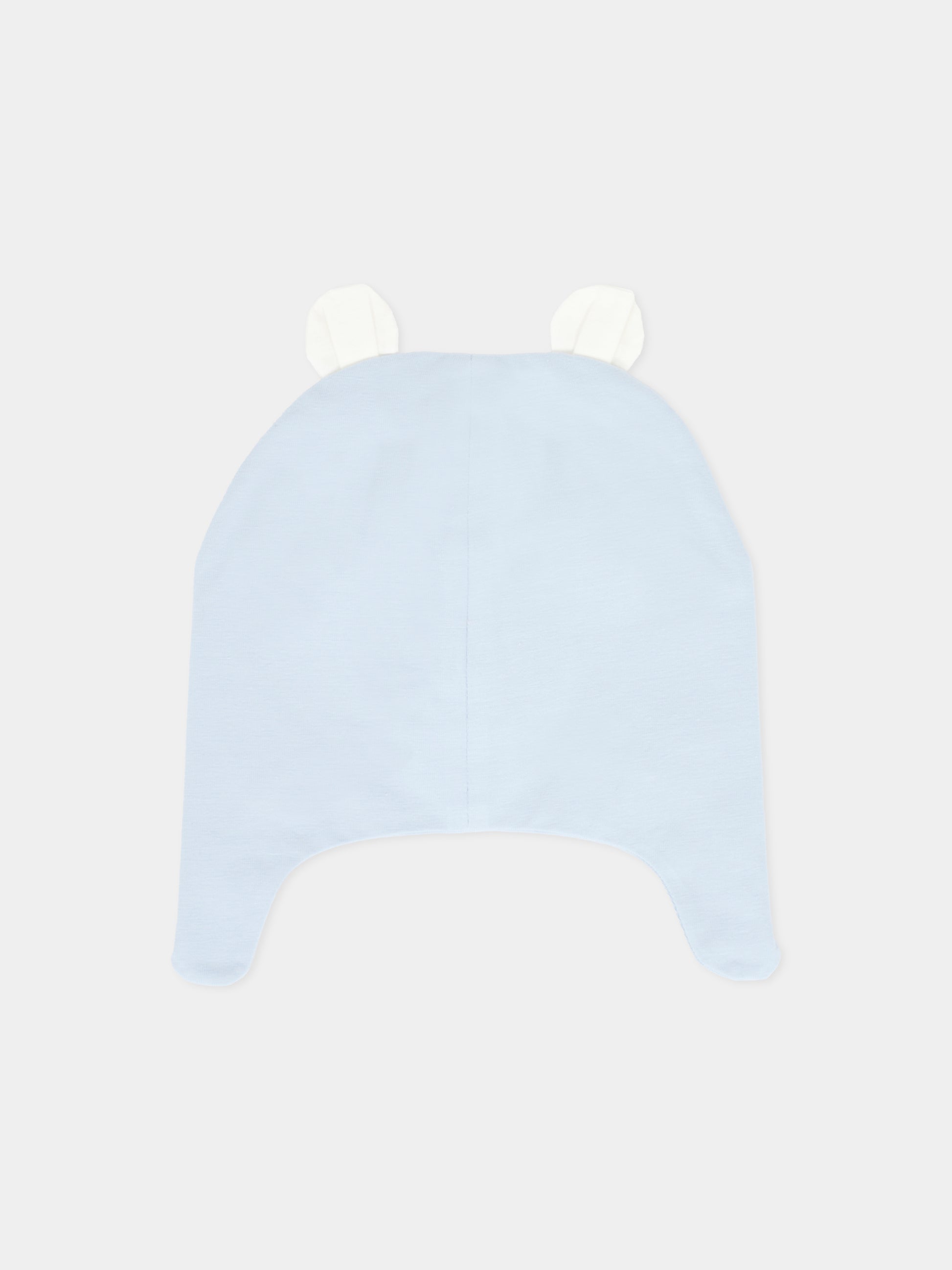 Berretto celeste per neonato con orecchie,Gensami,CAP-ALP-J LIGHT BLUE