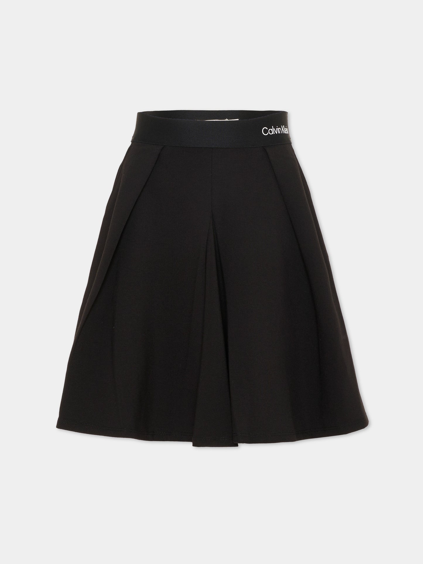 Gonna nera per bambina con logo,Calvin Klein Kids,IG0IG03059 BEH