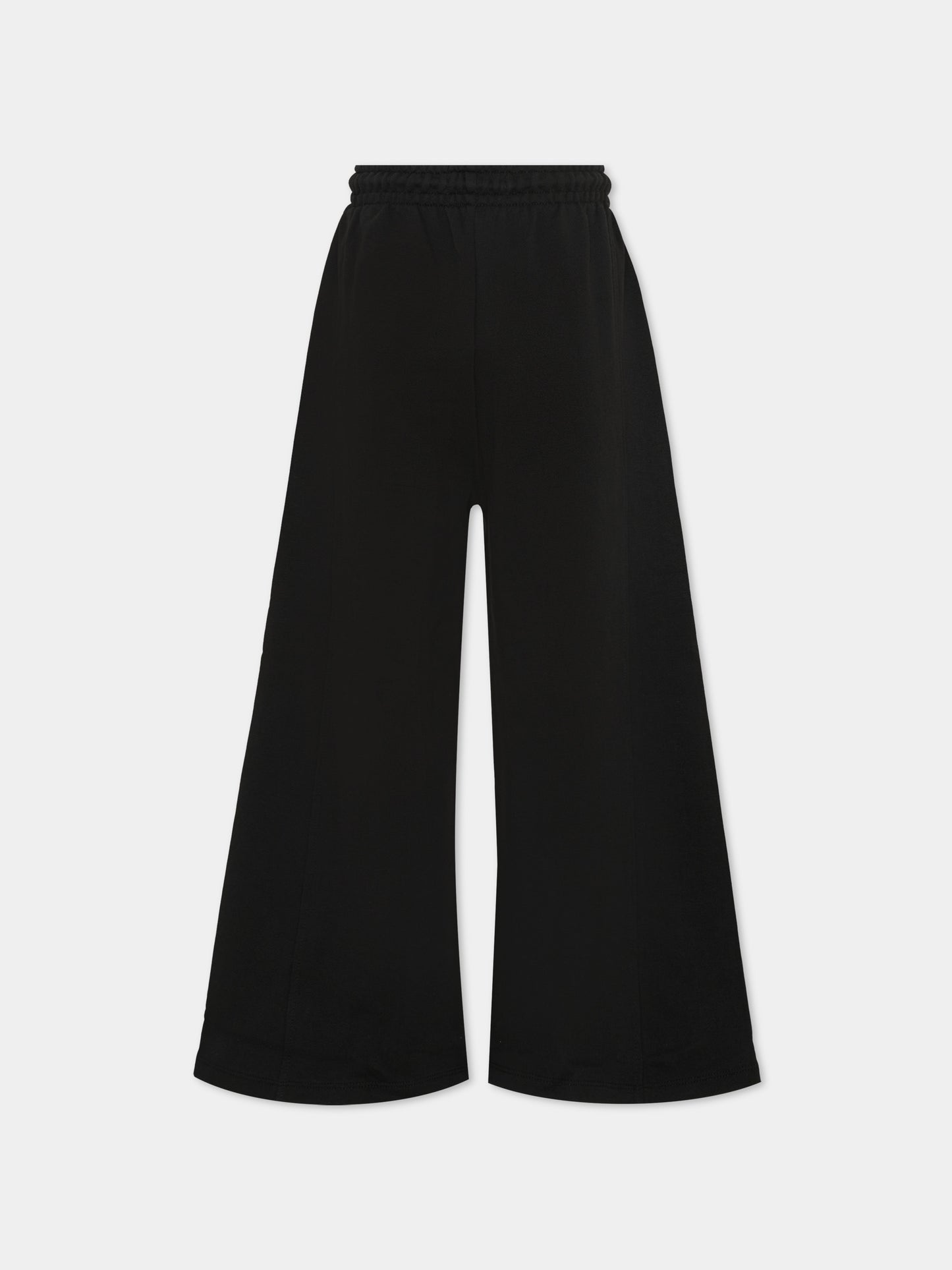 Pantaloni sportivi neri per bambina con logo glitter,Calvin Klein Kids,IG0IG03097 BEH