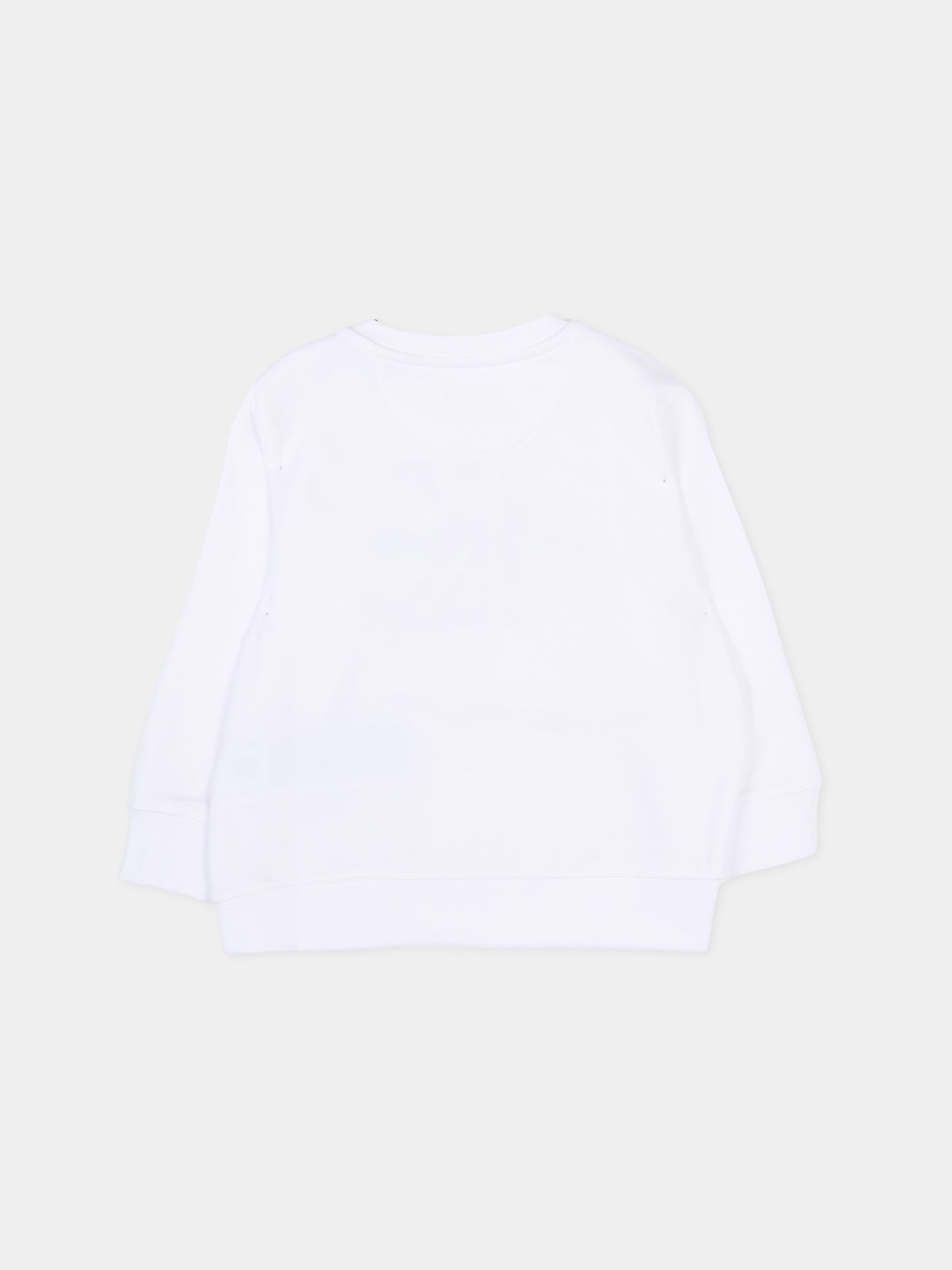 Felpa bianca per neonata con logo CK,Calvin Klein Kids,IN0IN00346 YAF