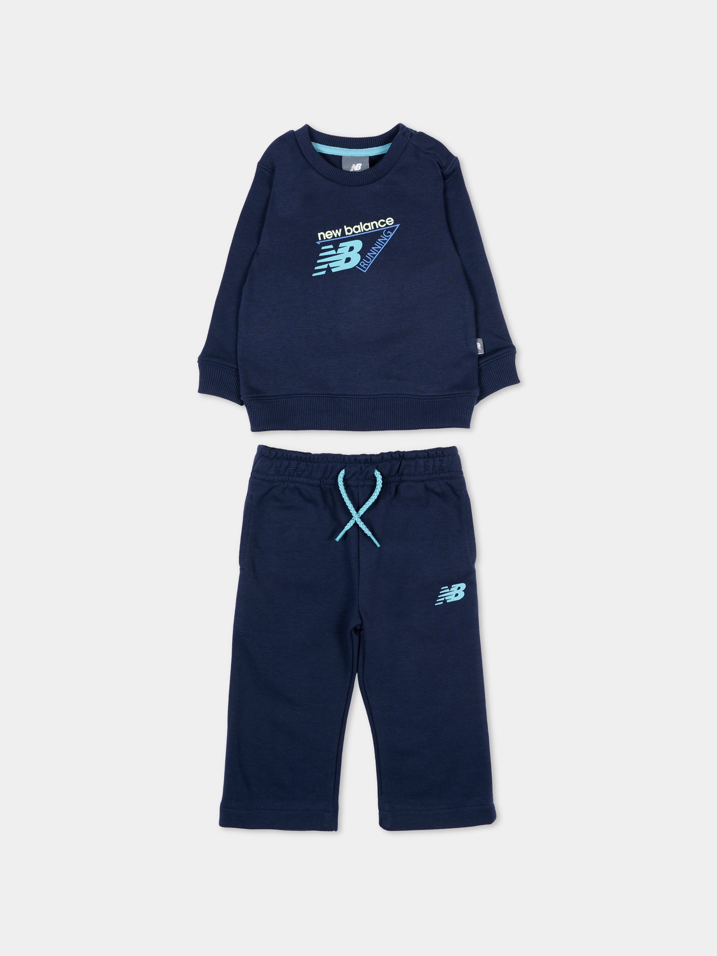 Completo sportivo blu per neonati con logo,New Balance,IS61I754I NNY