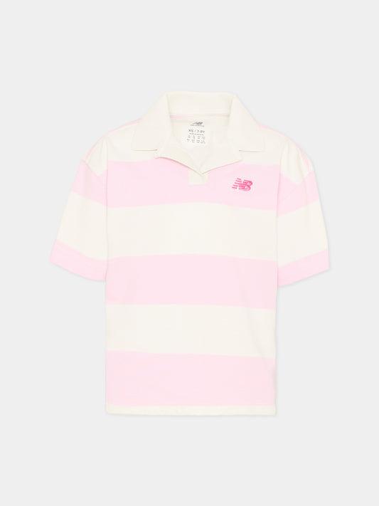 Polo multicolor per bambini a righe,New Balance,YT61M5OK SST