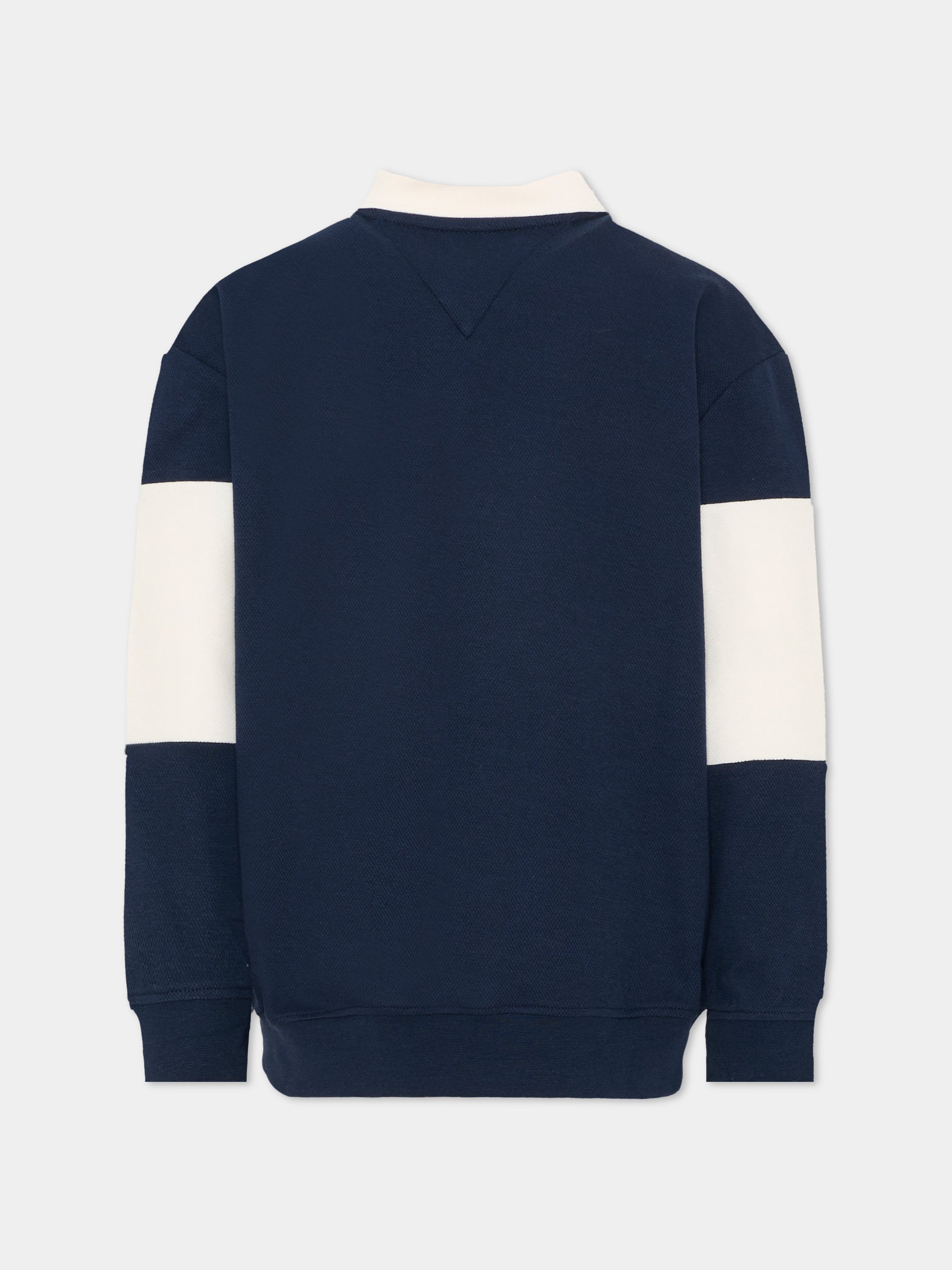 Polo blu per bambino con logo,Tommy Hilfiger Junior,KB0KB10047 C1G