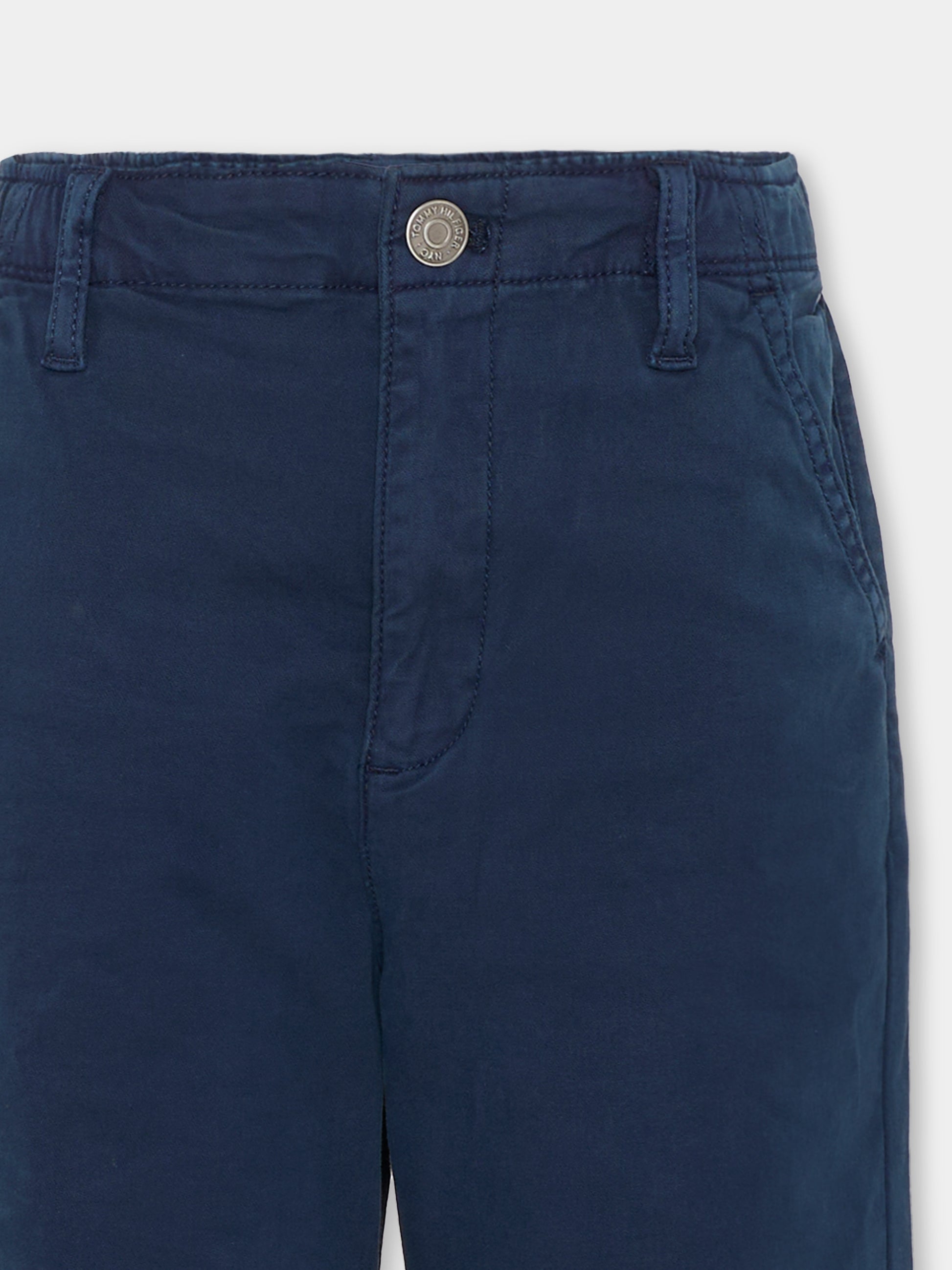 Pantalone blu per bambino con bandierina,Tommy Hilfiger Junior,KB0KB10048 C1G