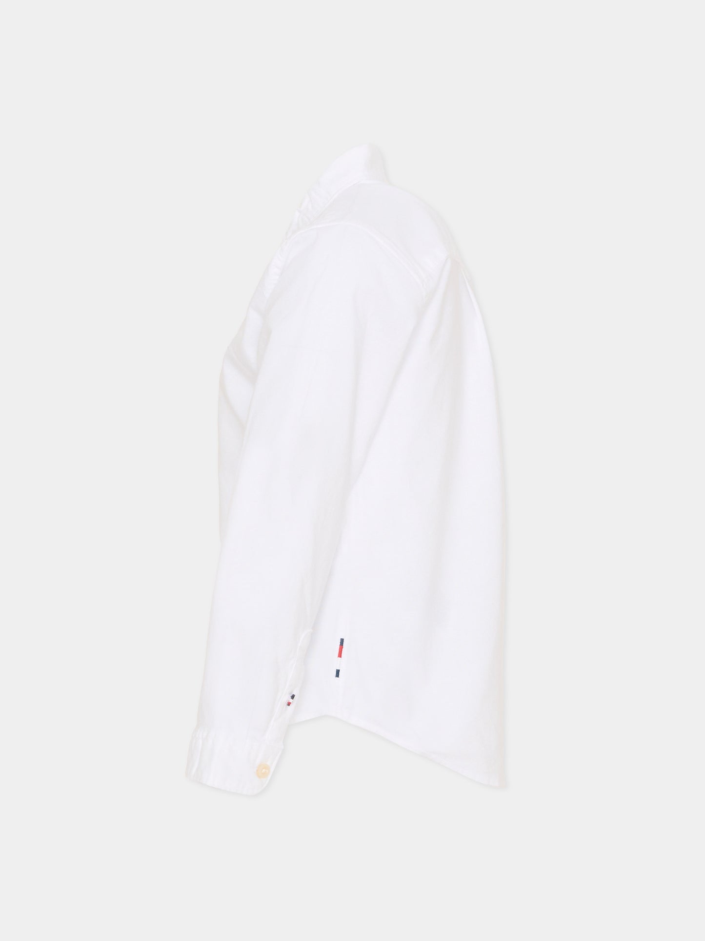 Camicia bianca per bambino con bandierina,Tommy Hilfiger Junior,KB0KB10192 YBR
