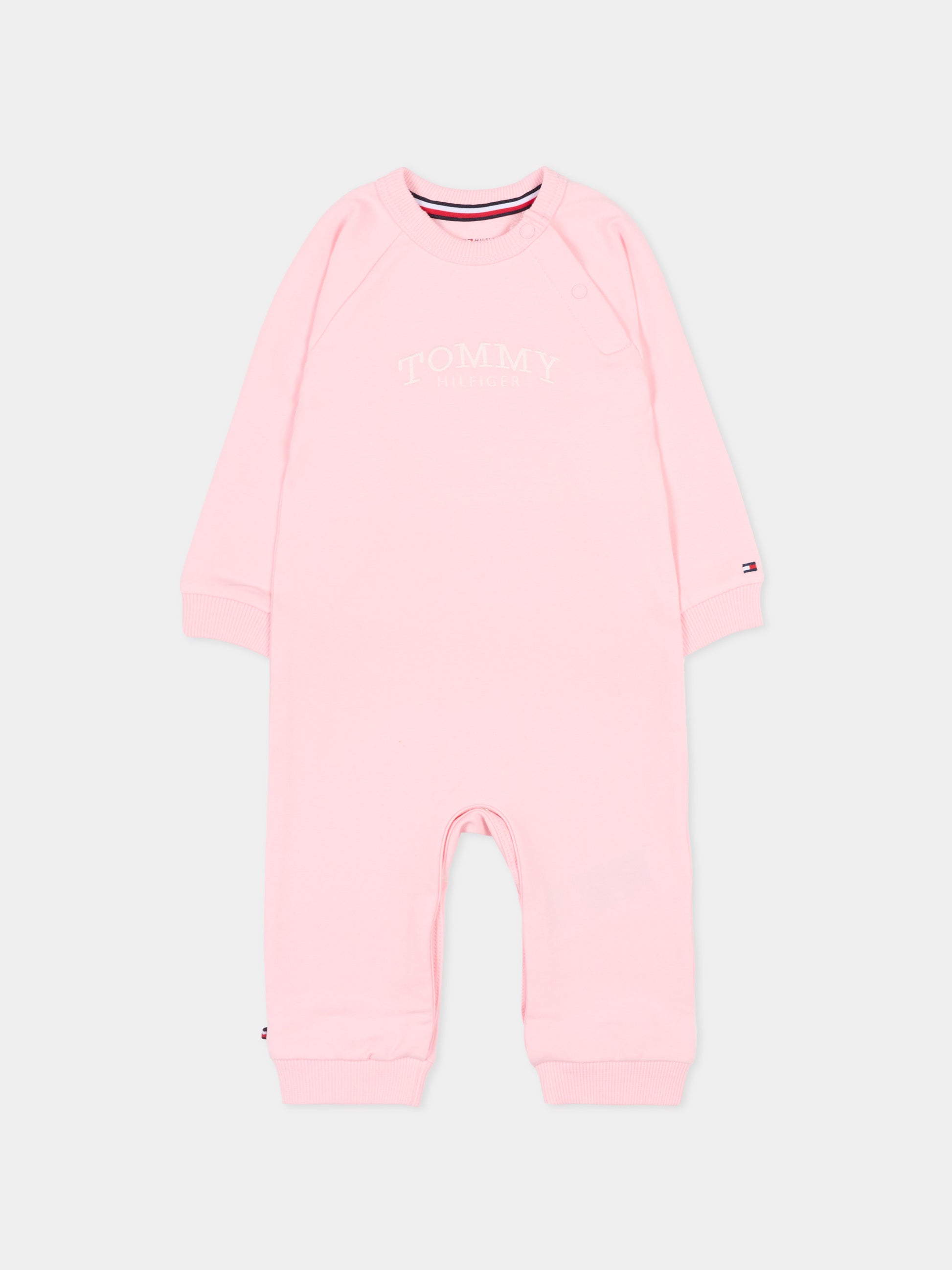 Tutina rosa per neonata con logo,Tommy Hilfiger Junior,KN0KN02136 TG7