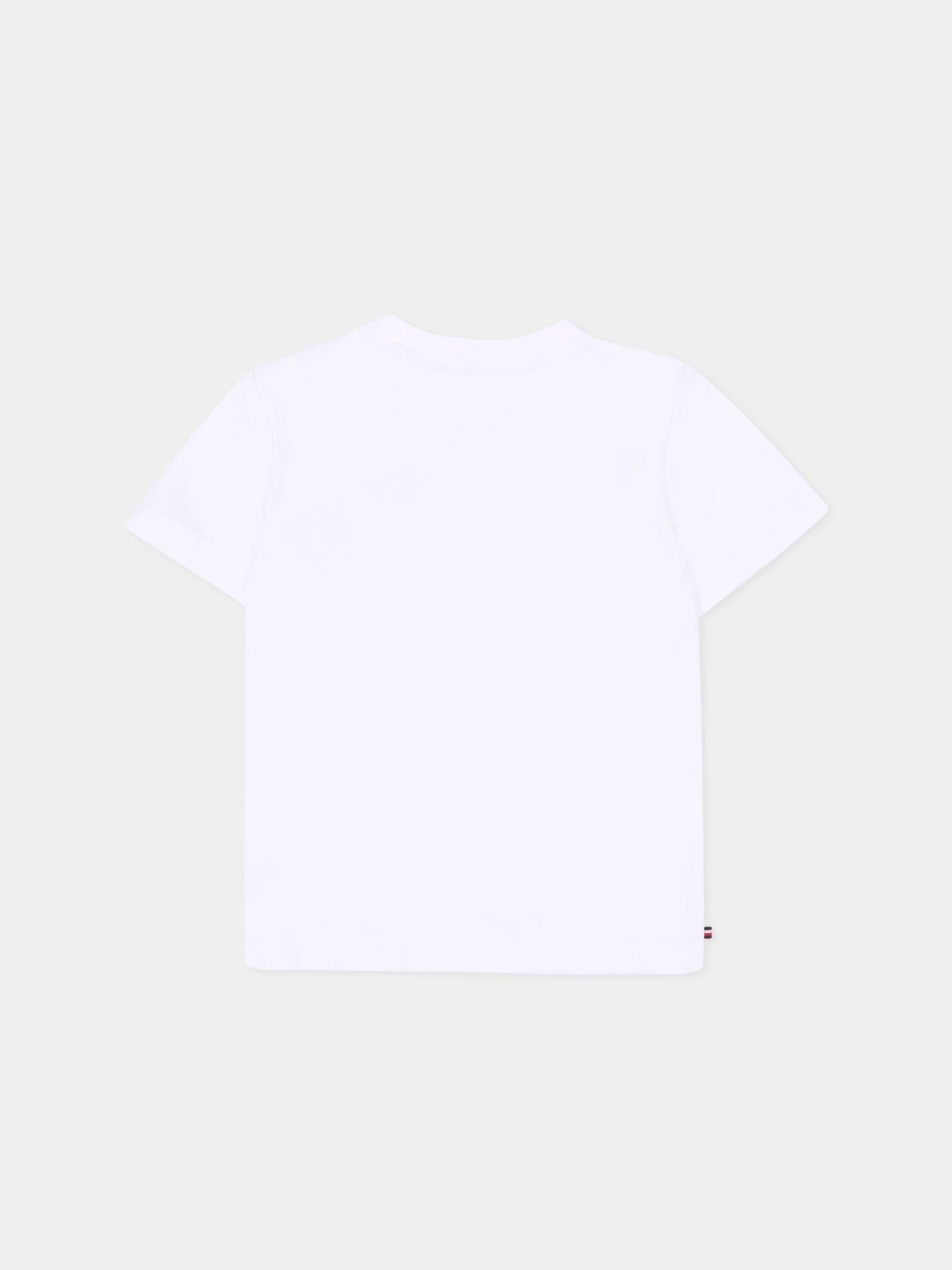 T-shirt a manica corta bianca per neonati con logo,Tommy Hilfiger Junior,KN0KN02146 YBR