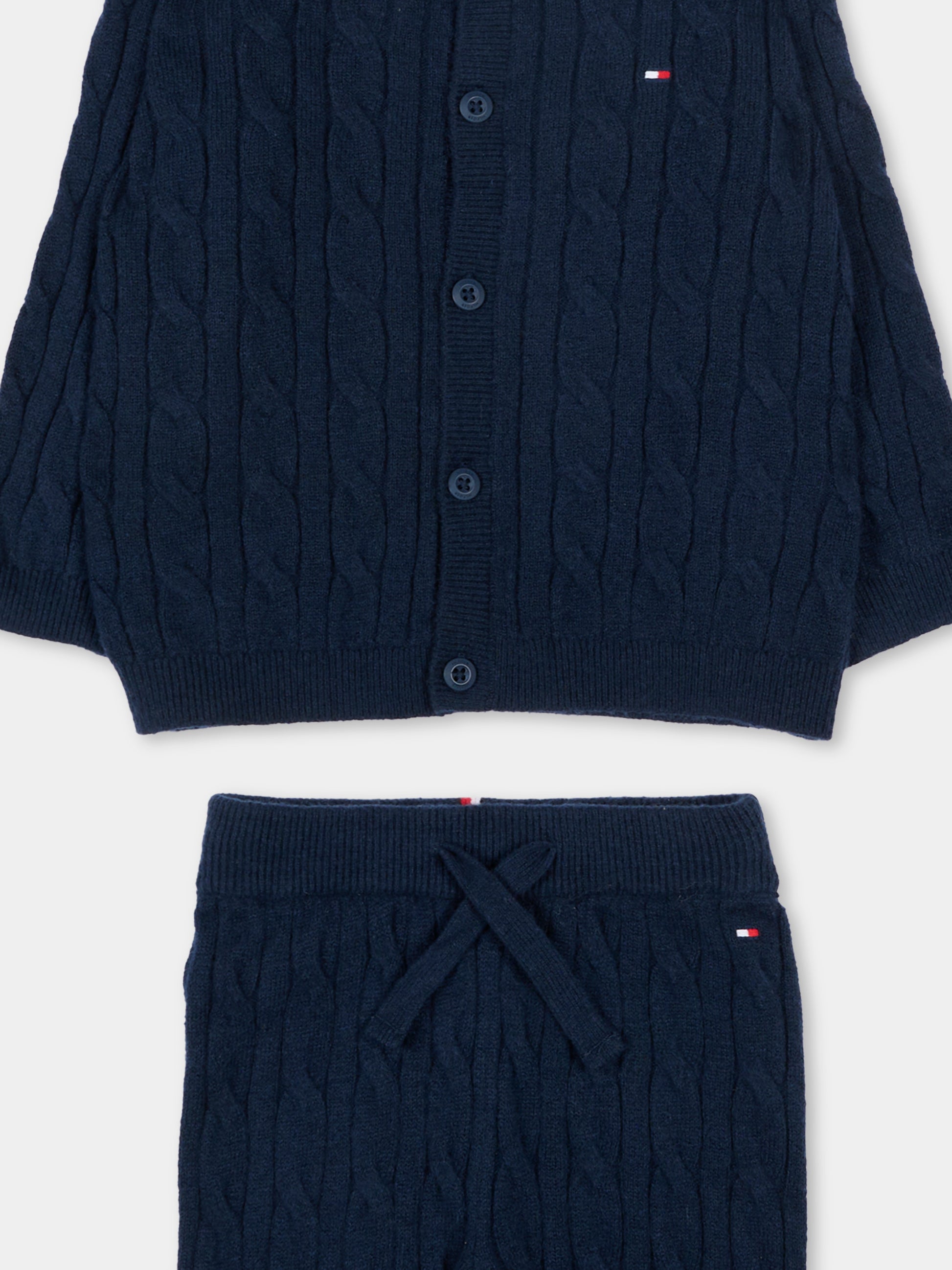 Completo nascita blu per neonato con Tommy flag,Tommy Hilfiger Junior,KN0KN02160 C1G